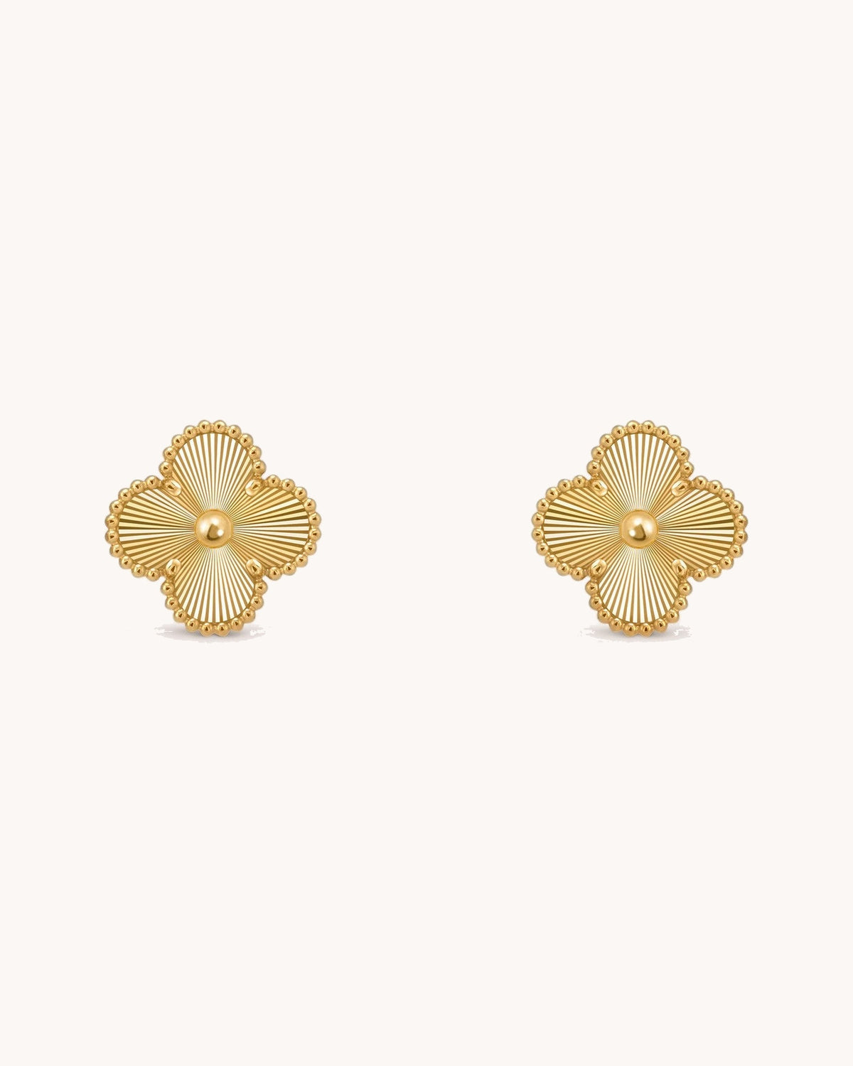 Mayceline Four Leaf Clover Earrings — 18K yellow gold