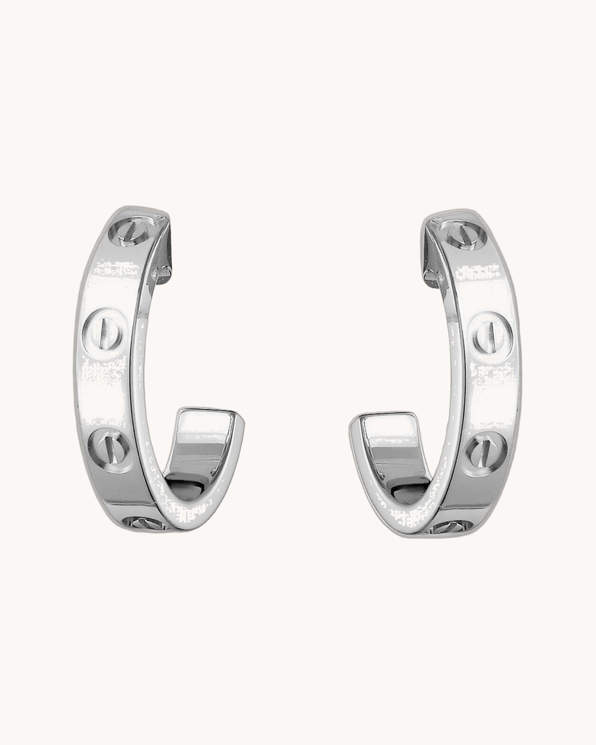 Mayceline Hoop Earrings – Small Model (White Gold)