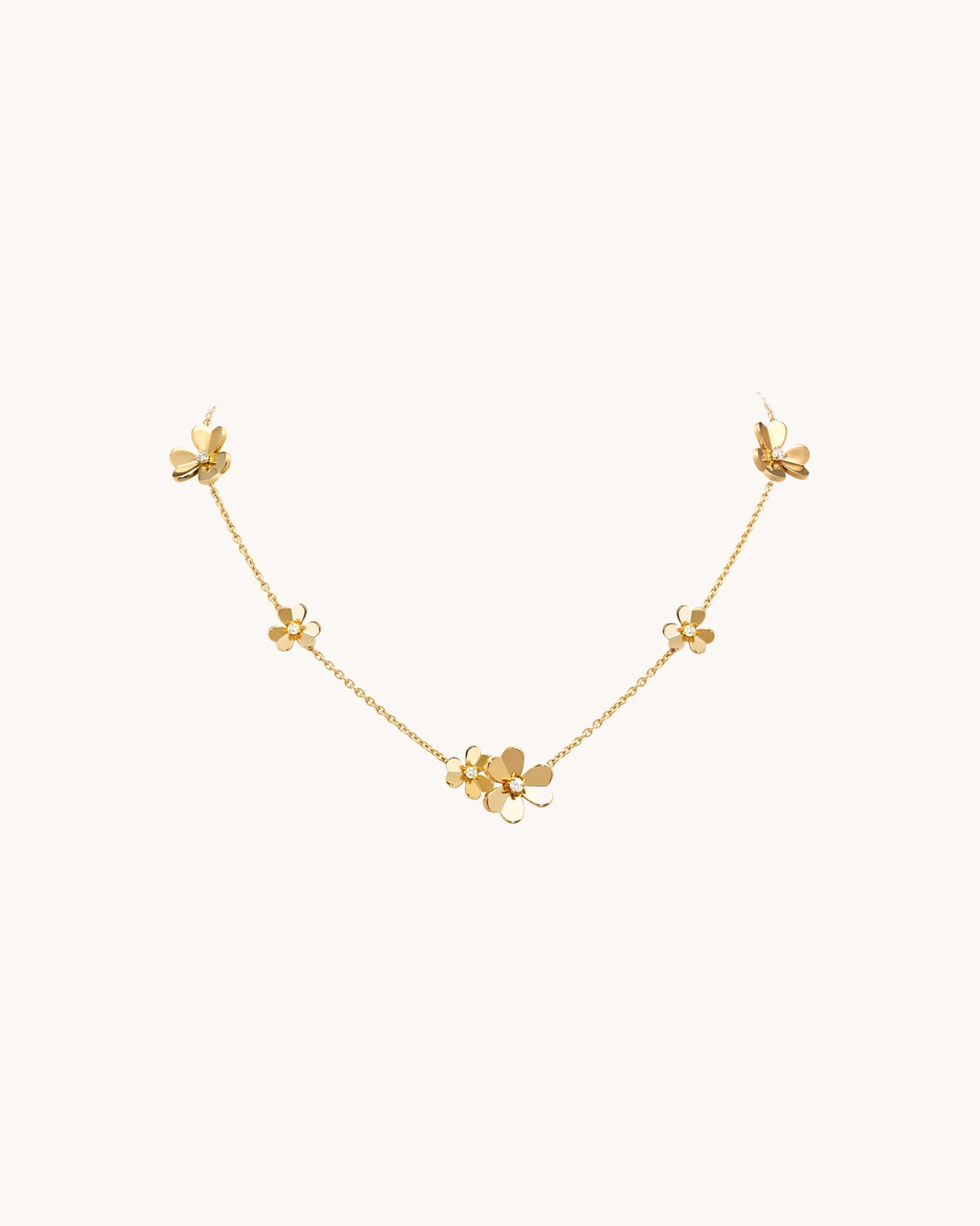 Mayceline Fleur de Lumière Necklace — 9 Flowers — 18K Yellow Gold — image 1