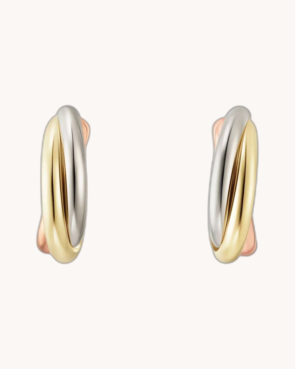 Mayceline Trinity Earrings – Small Model (18K Gold)