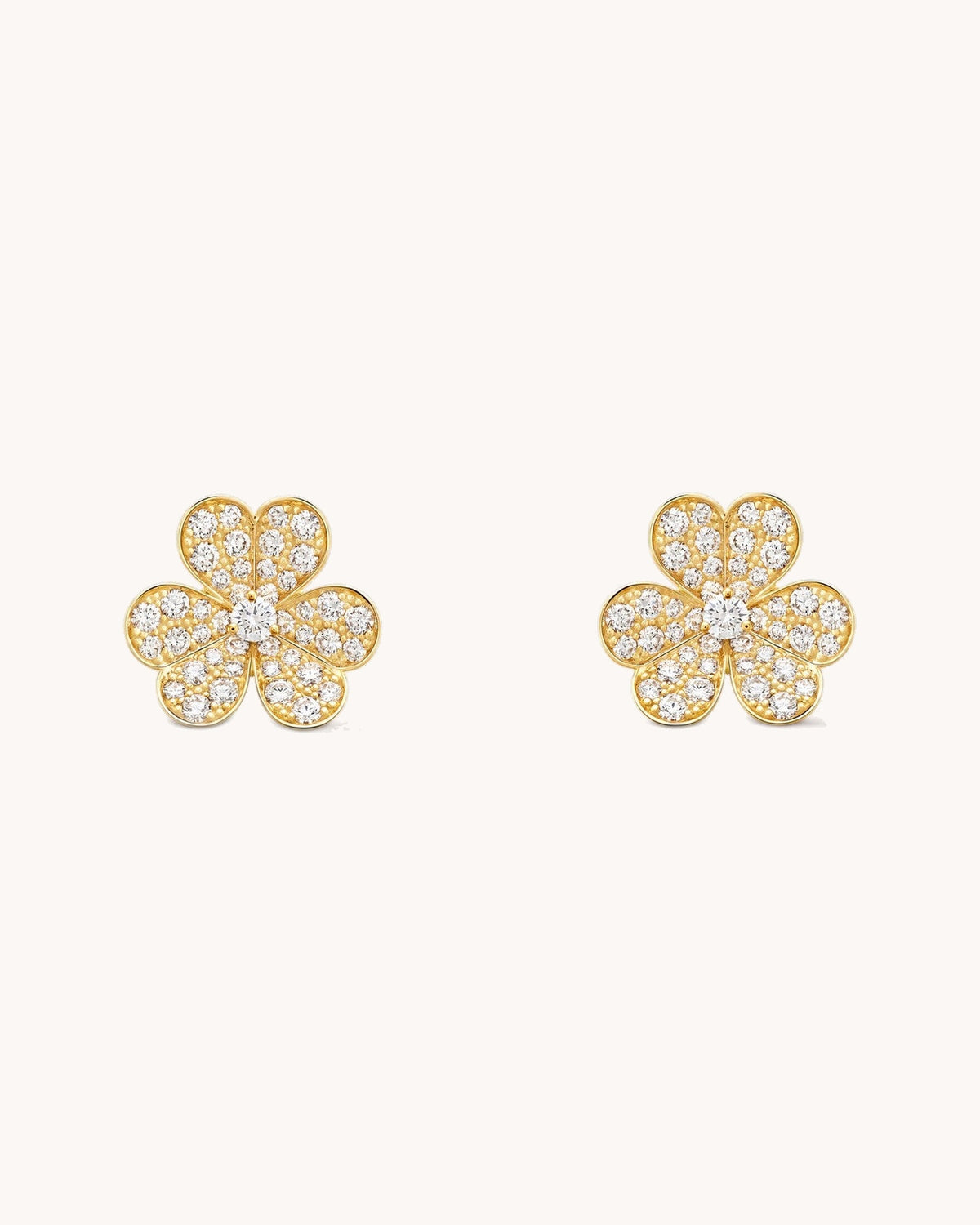 Mayceline Fleur de Lumière Earrings — Diamond 18K yellow gold