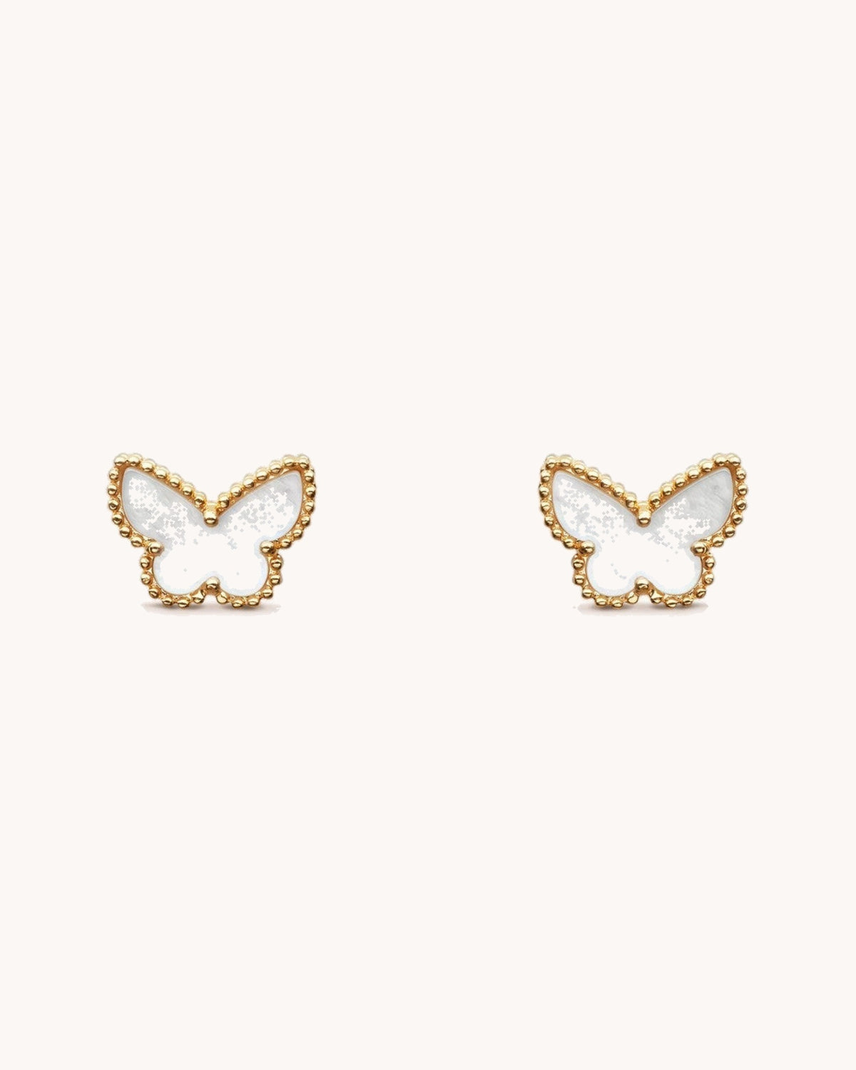 Mayceline Butterfly Bloom Earrings — 18K yellow gold, Mother of pearl