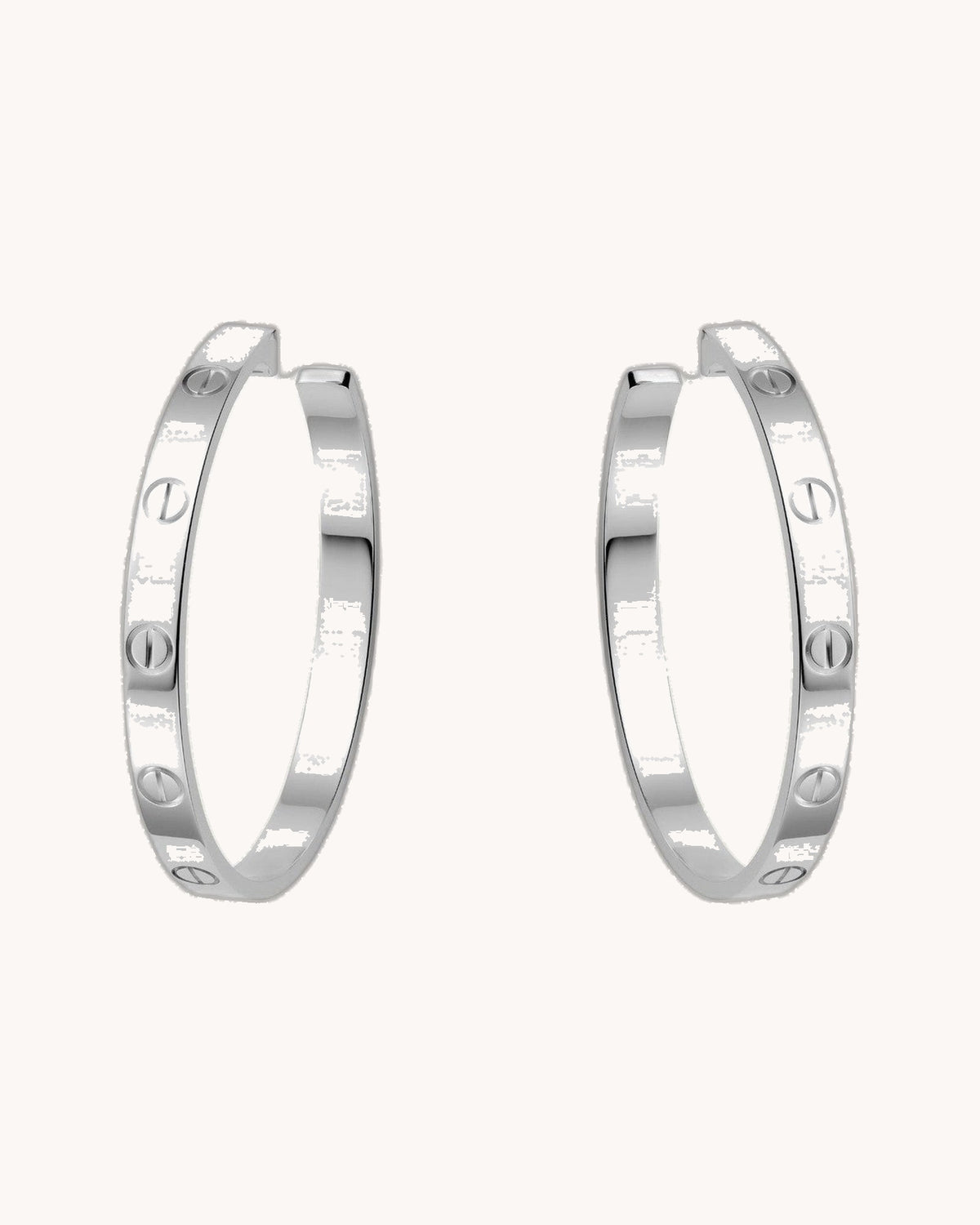 Mayceline Hoop Earrings – Large Model (White Gold)