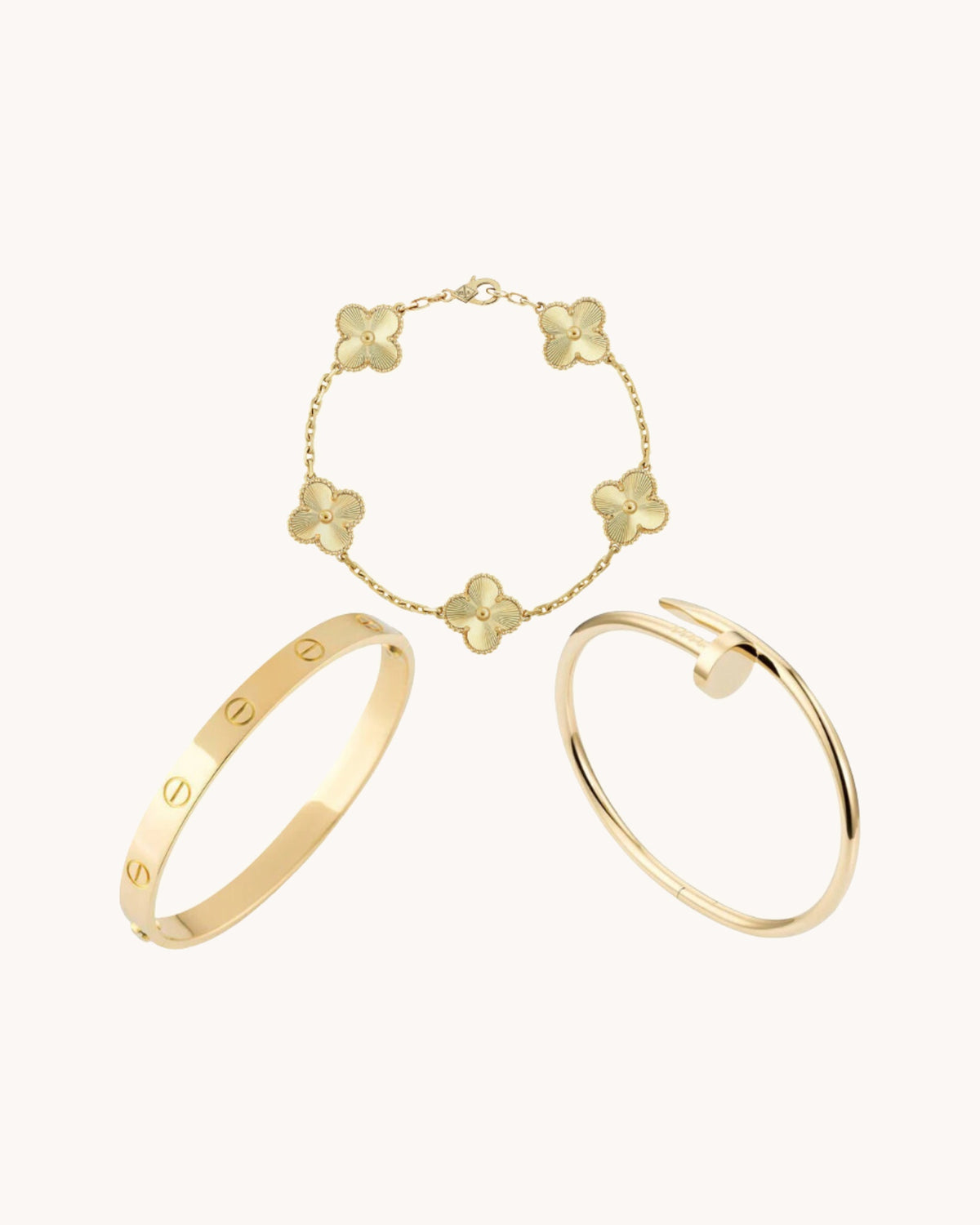 3-Piece Bracelet Set - Gold