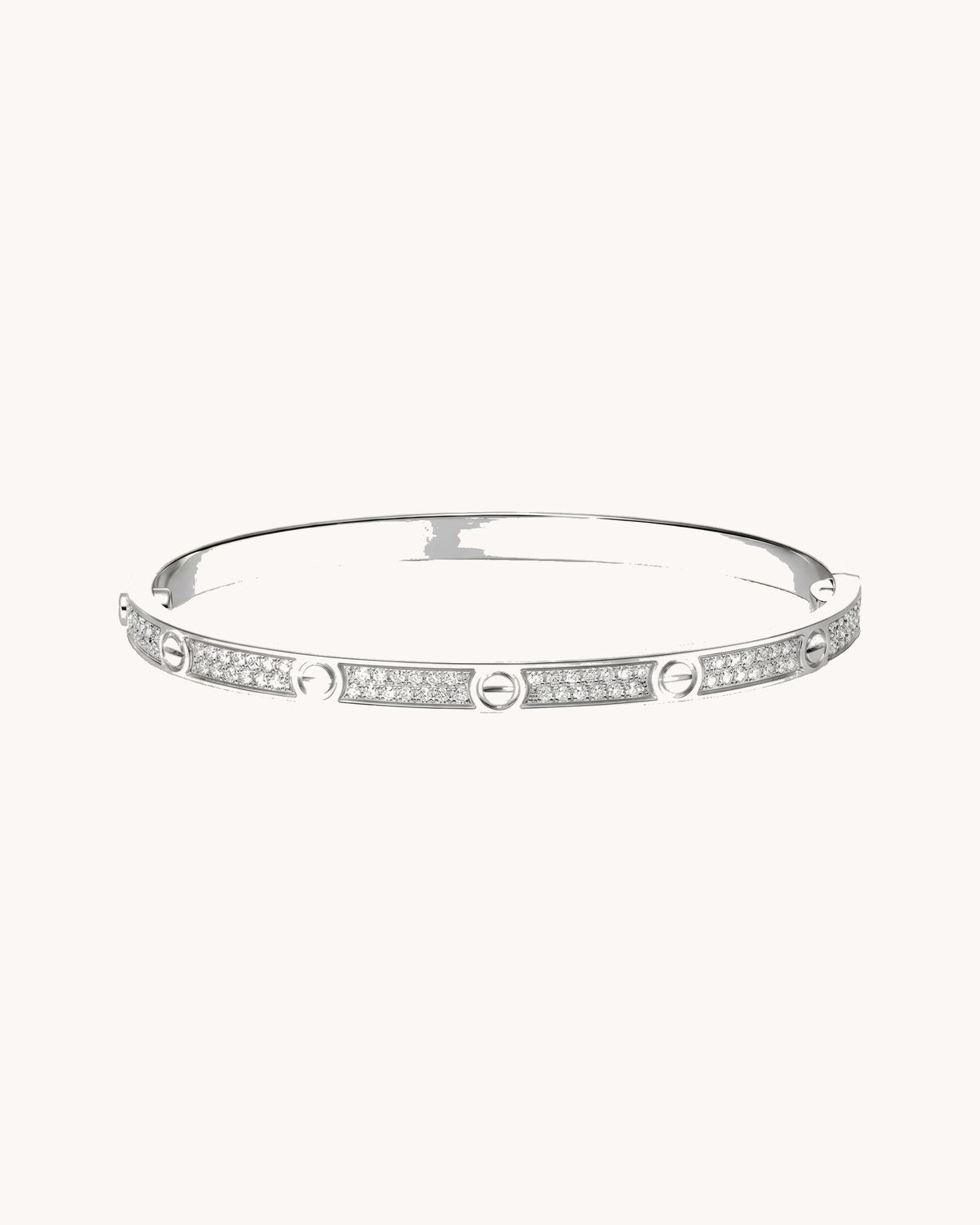 Mayceline Amour Bracelet, Small Model, Paved — Diamond 18K White Gold — image 1