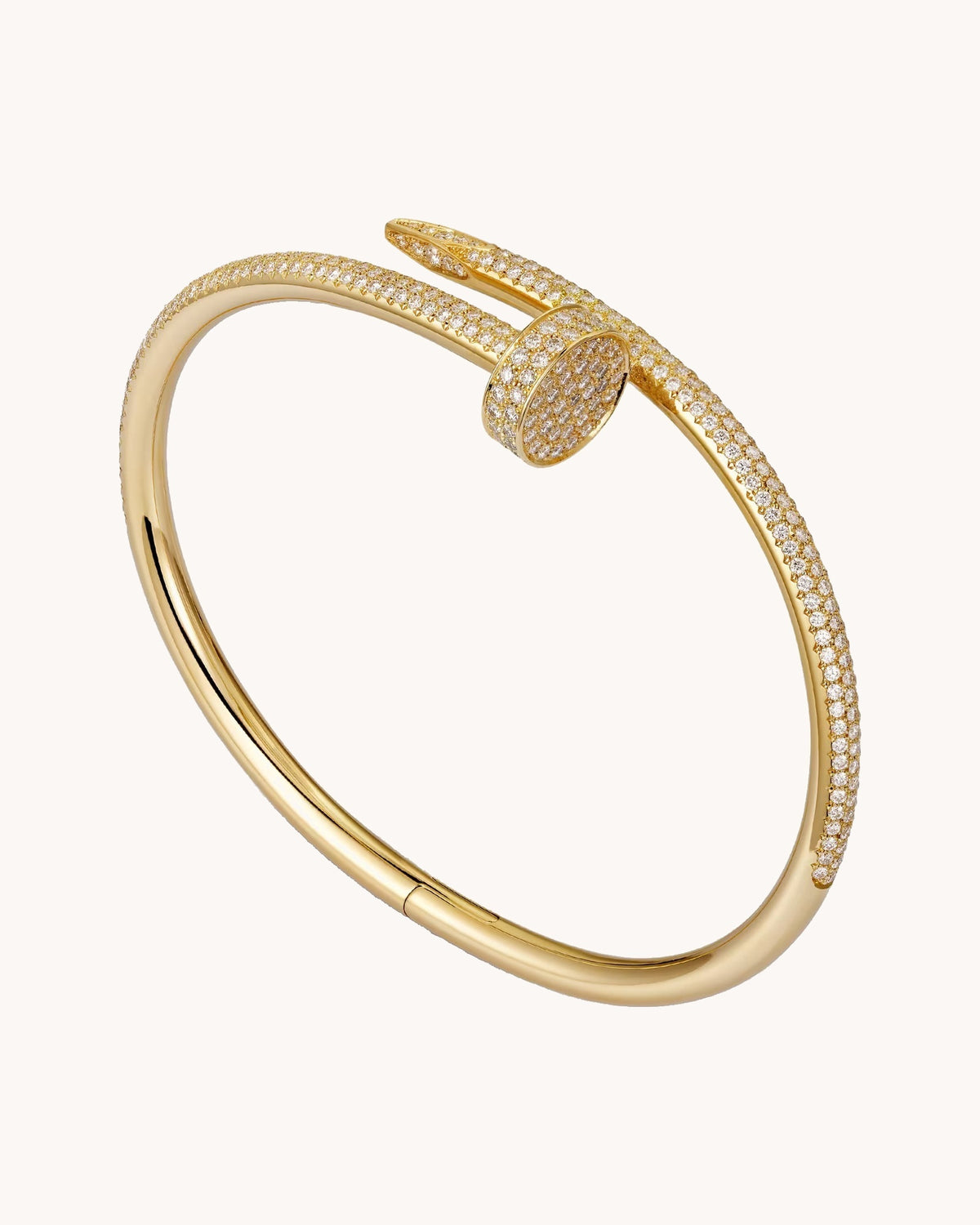 Mayceline Linéa Clou Bracelet, Classic Model, Pave — Diamond 18K Yellow Gold — image 1