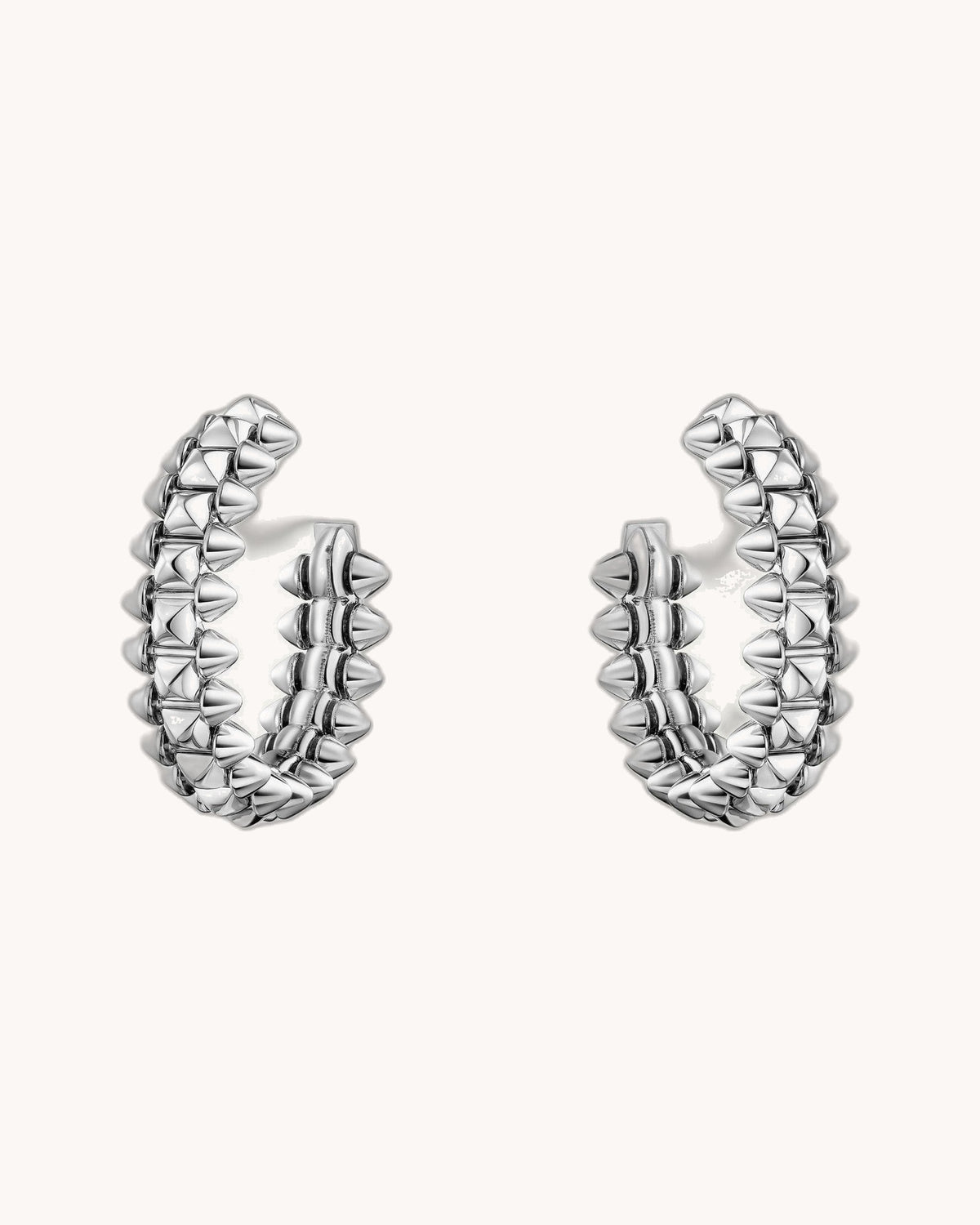 Mayceline Heurt Hoop Earrings – Small Model (White Gold)