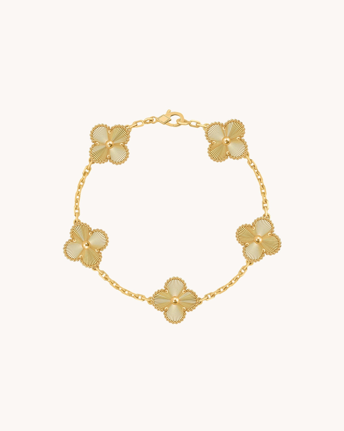 Mayceline Four Leaf Clover Bracelet — 18K Yellow Gold — image 1