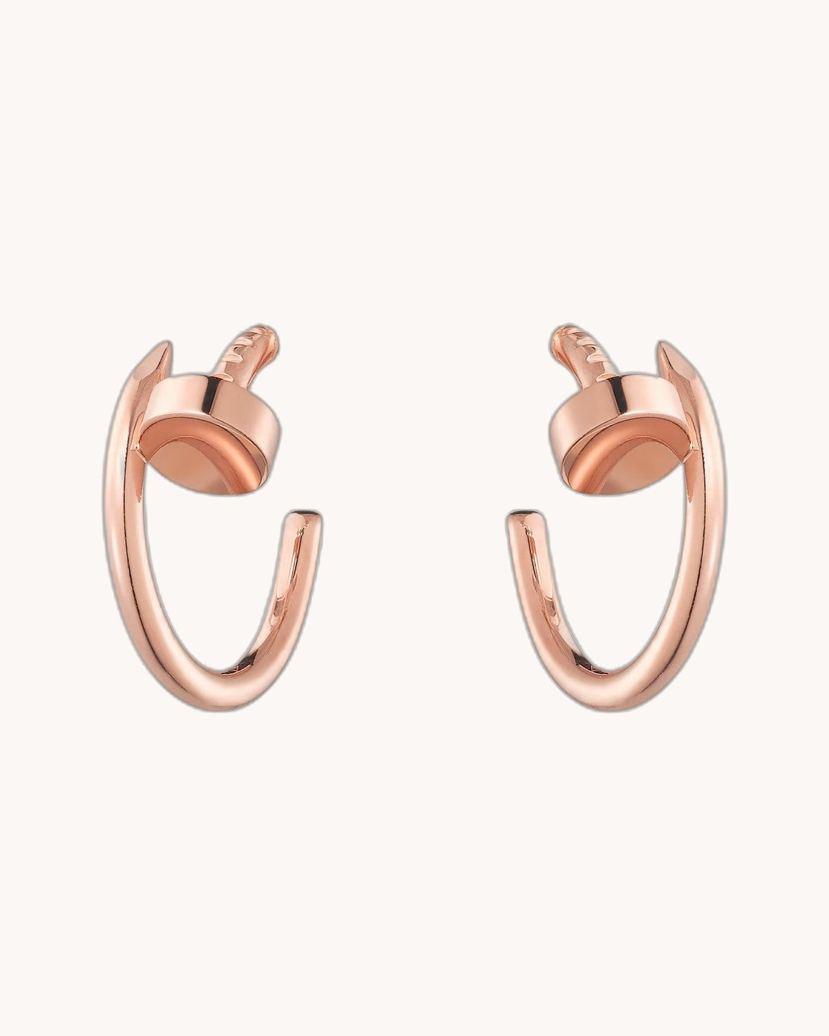 Mayceline Linéa Clou Hoop Earrings – Small Model (Rose Gold)