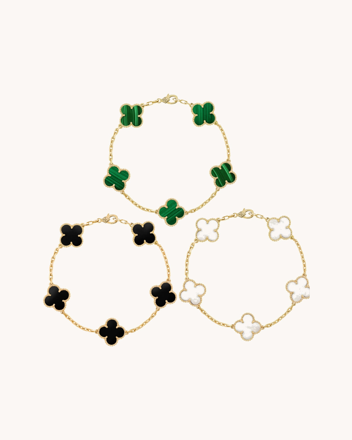 3-Piece Clover Bracelet Set