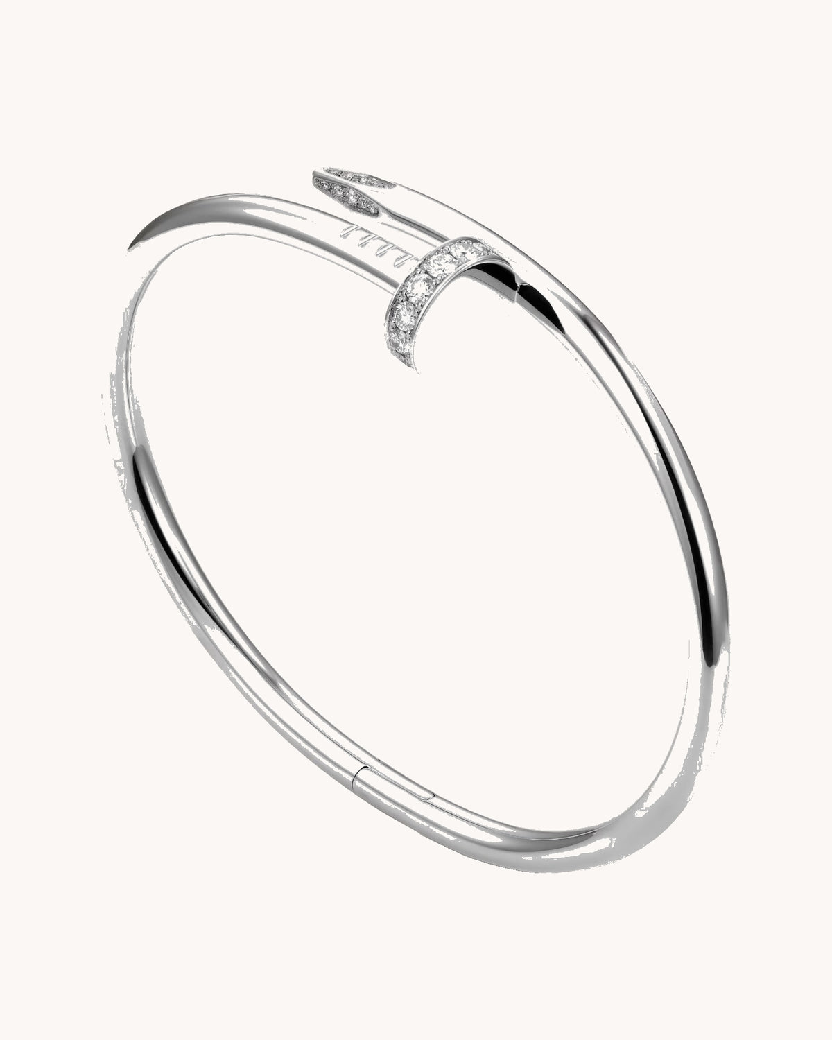 Mayceline Linéa Clou Bracelet, Classic Model, Diamonds — Diamond 18K White Gold — image 1