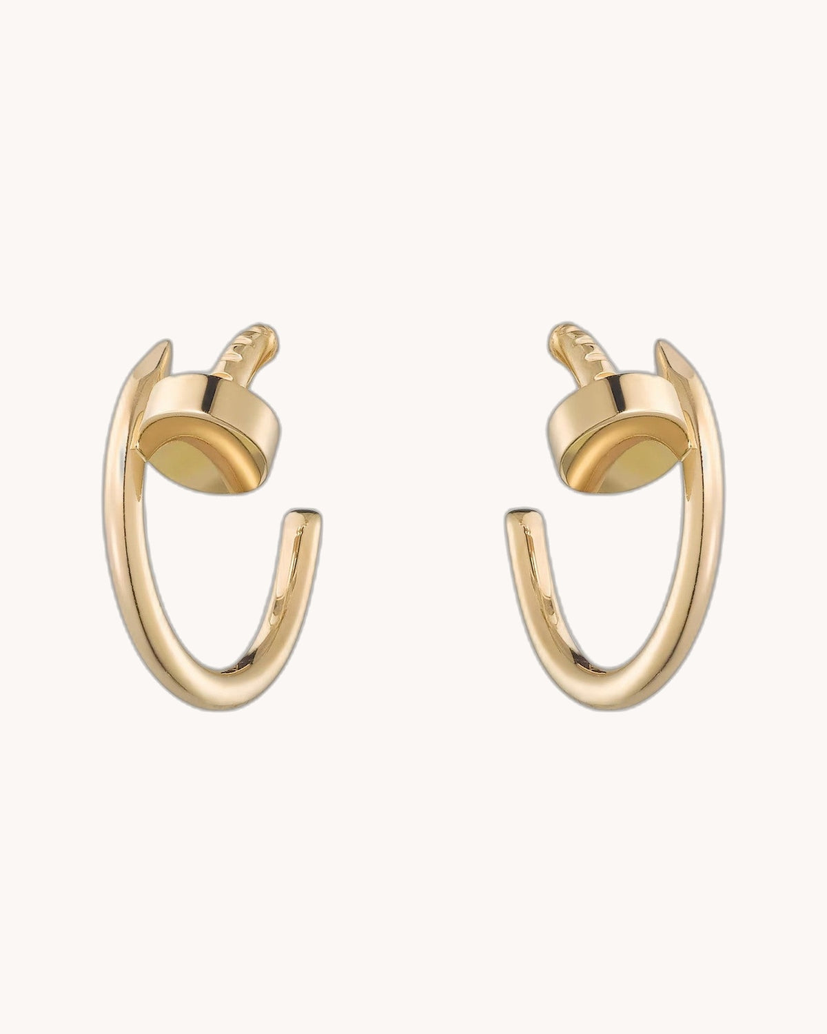Mayceline Linéa Clou Hoop Earrings – Small Model (Yellow Gold)