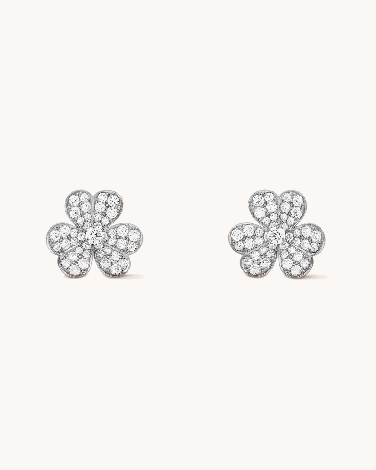 Mayceline Fleur de Lumière Earrings — Diamond 18K white gold