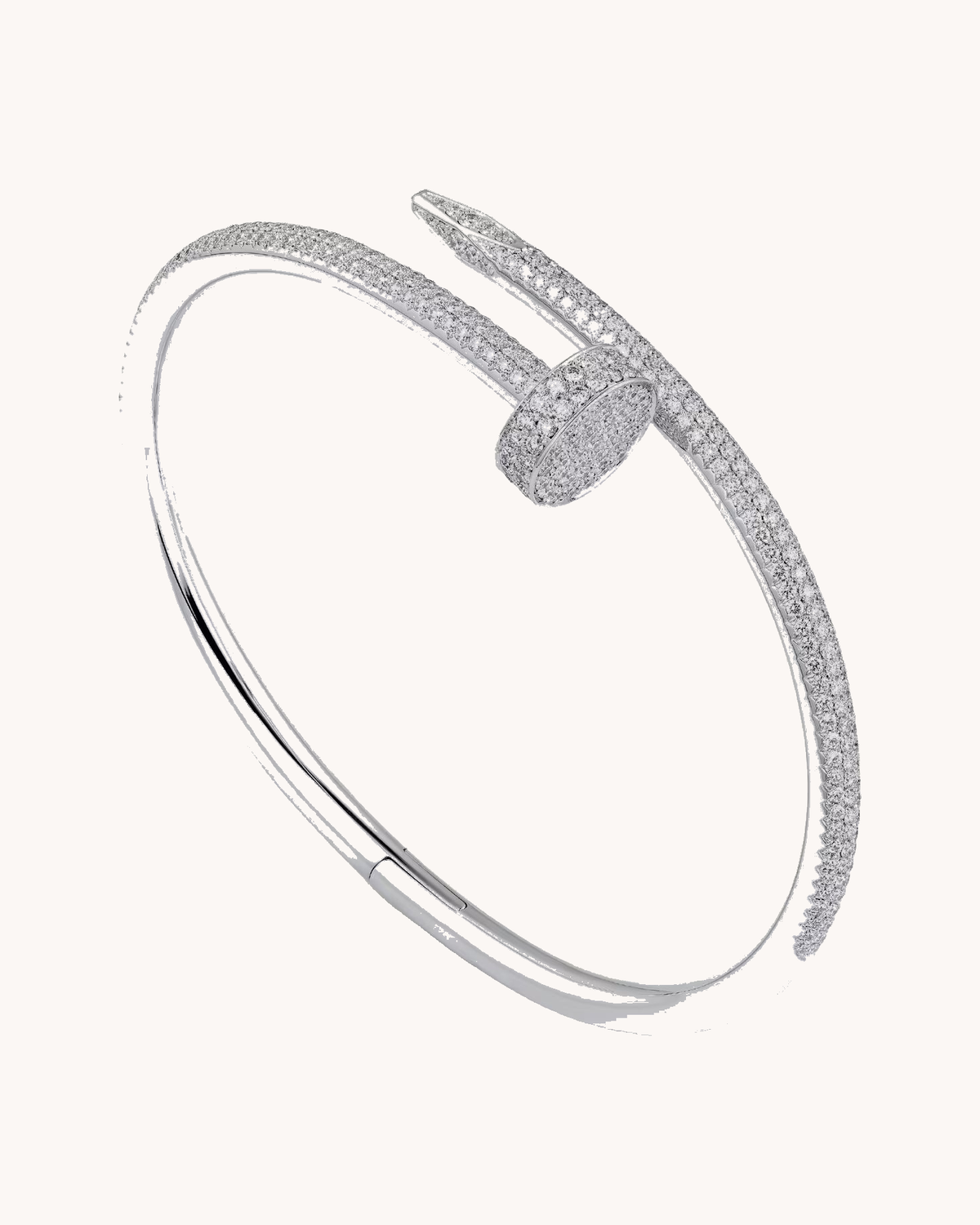 Mayceline Linéa Clou Bracelet, Classic Model, Pave — Diamond 18K White Gold