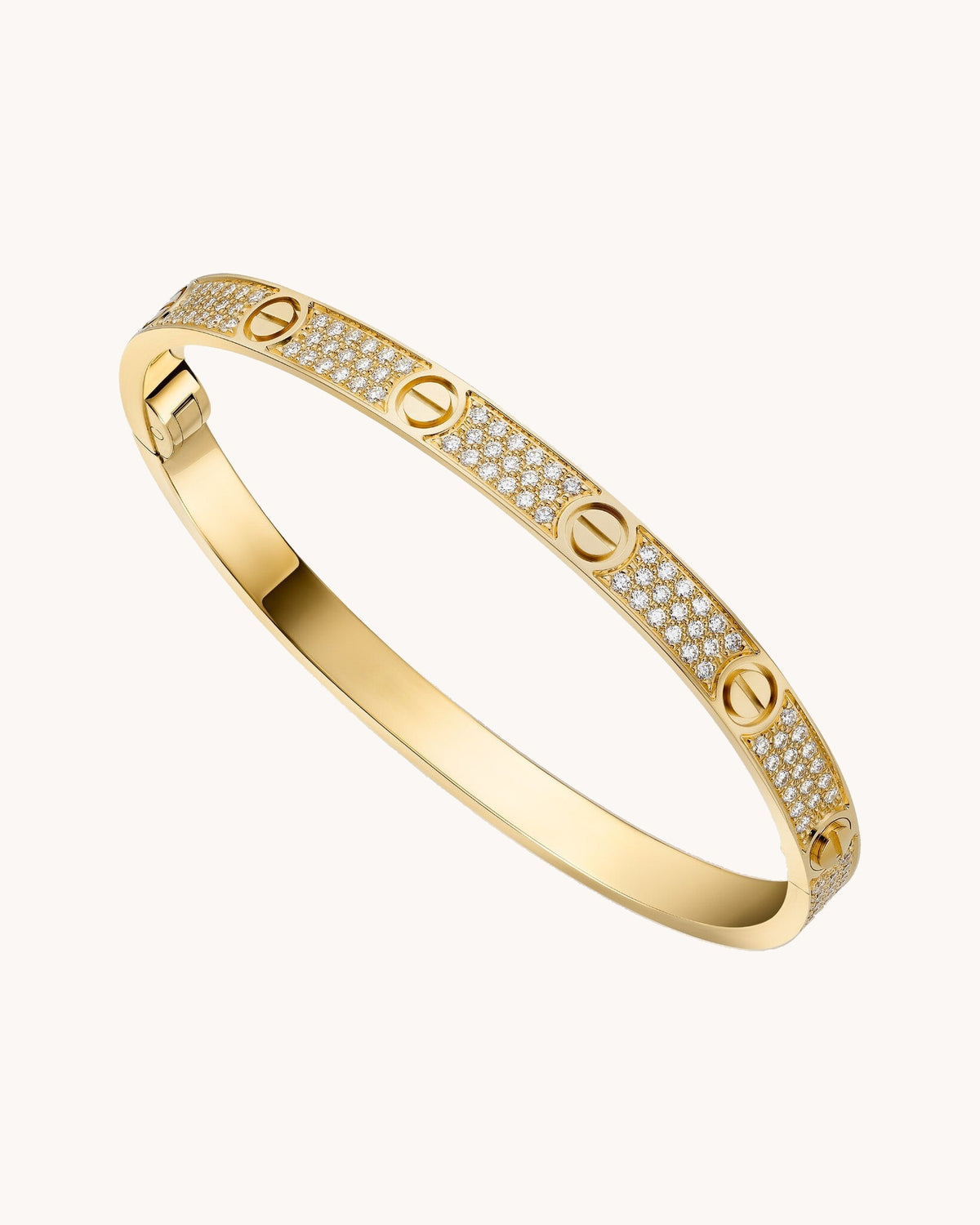 Mayceline Amour Bracelet, Medium Model, Paved — Diamond 18K Yellow Gold — image 1