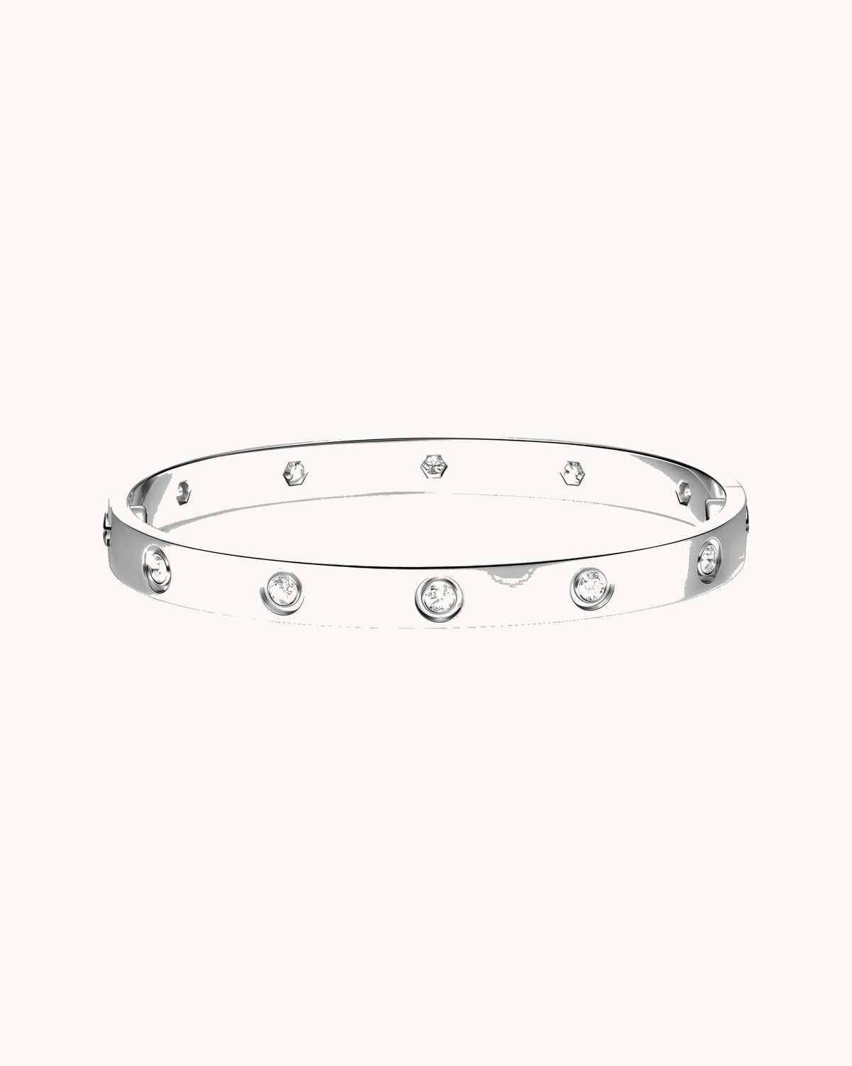 Mayceline Amour Bracelet, Classic Model, 10 Diamonds — Diamond 18K White Gold — image 1