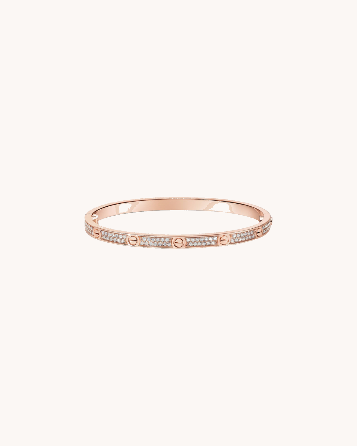 Mayceline Amour Bracelet - Small Pavé Model — Rose Gold
