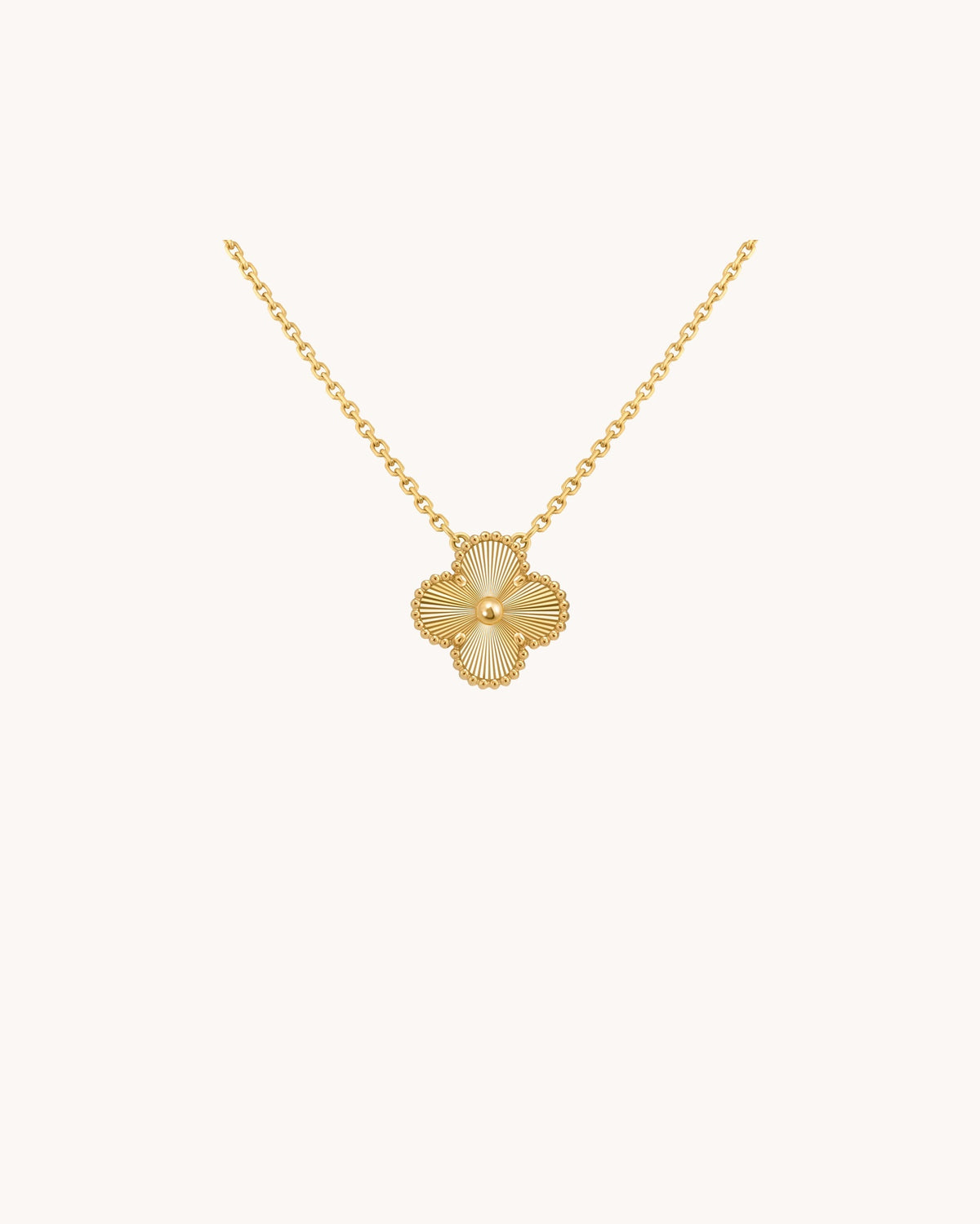 Mayceline Four Leaf Clover Necklace — 18K Yellow Gold — image 1