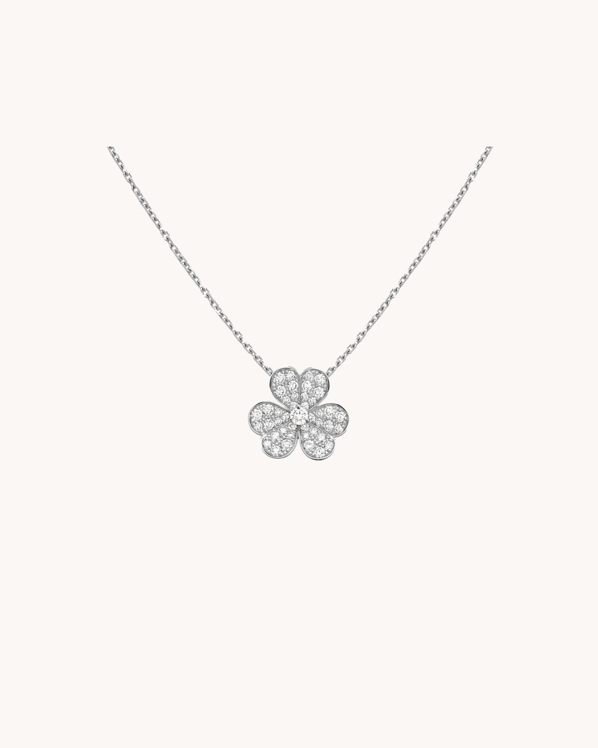 Mayceline Fleur de Lumière Pendant Necklace — Diamond 18K White Gold — image 1