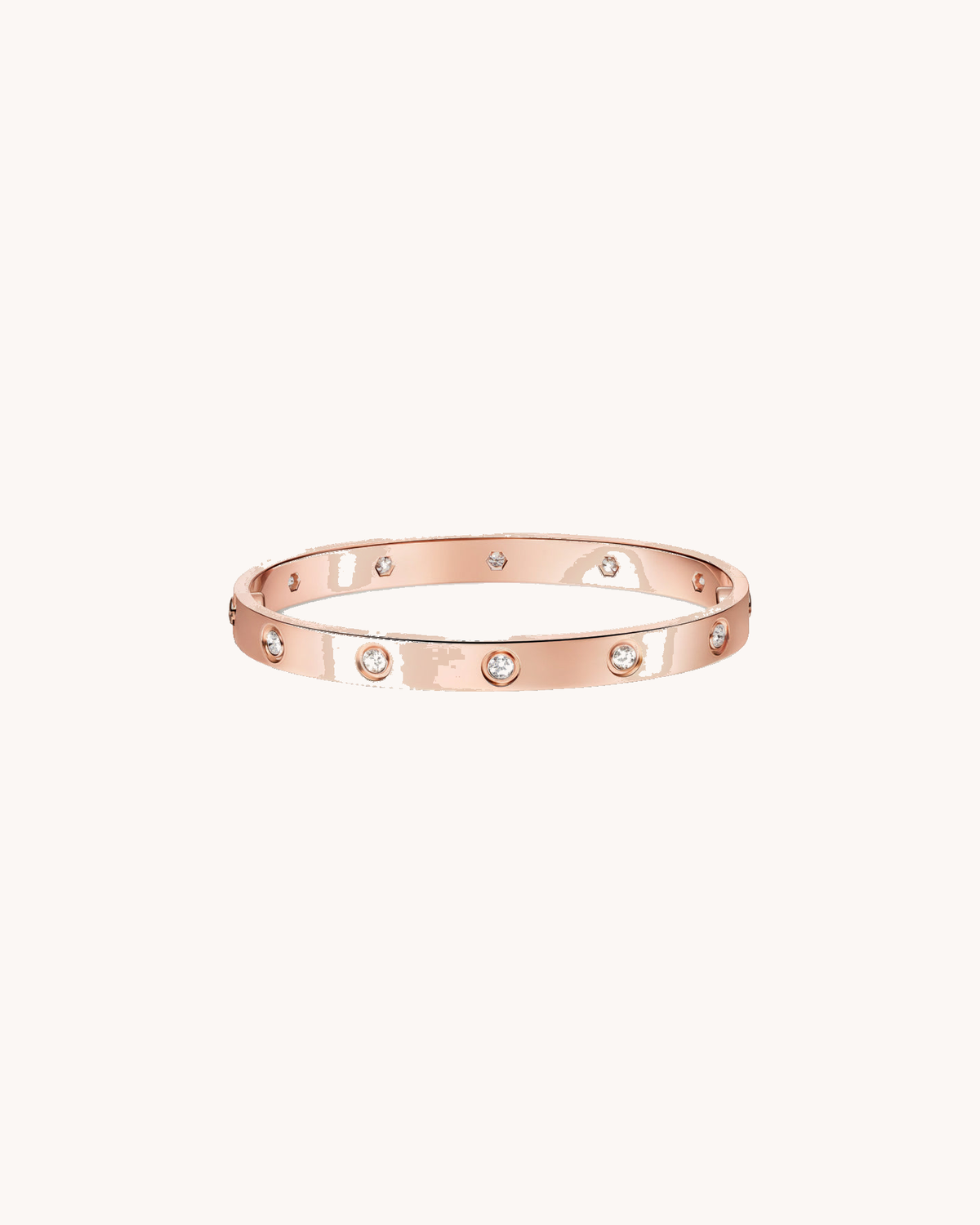 Mayceline Amour Bracelet - Classic Model, 10 Diamonds — Rose Gold