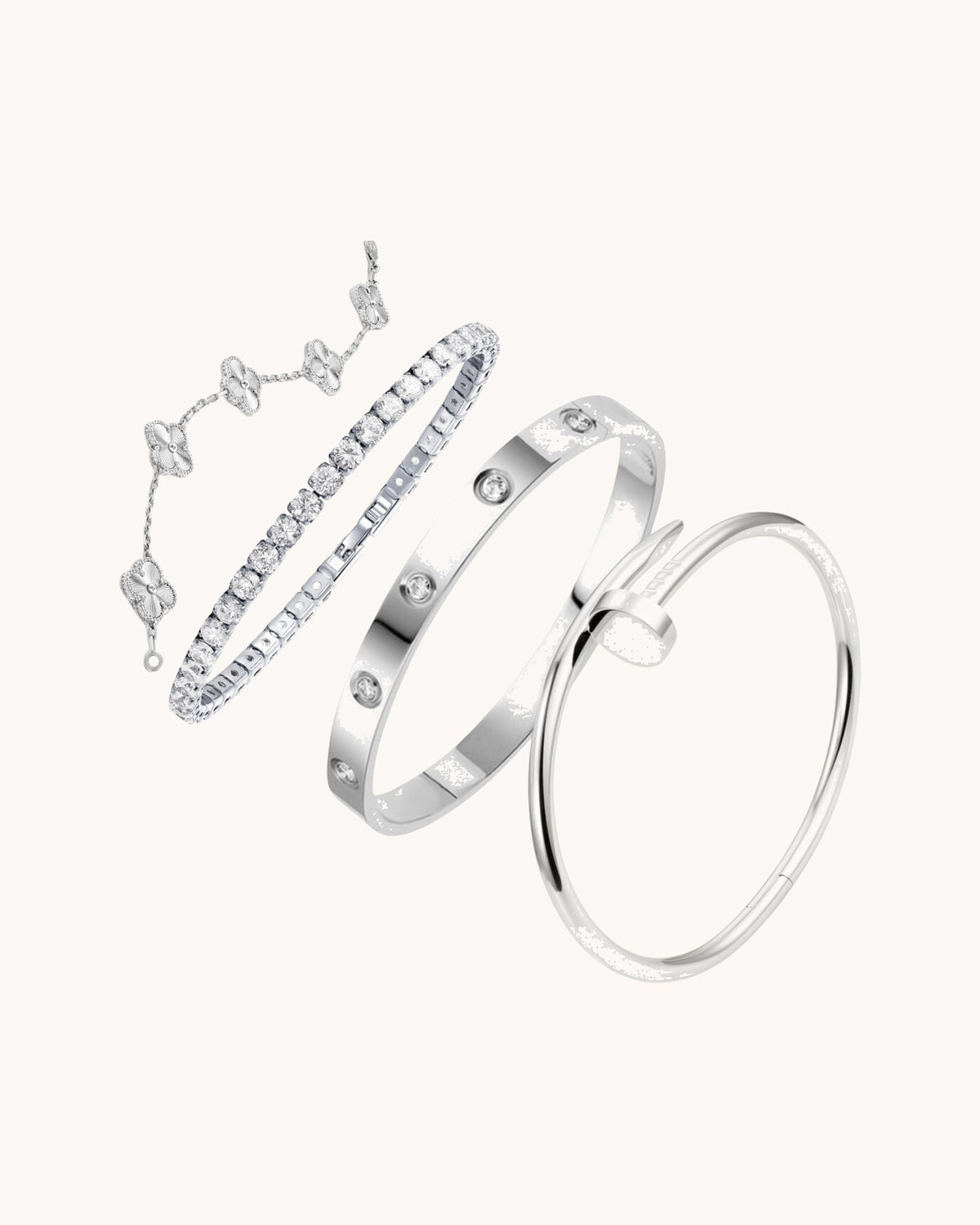 4-Piece Bracelet Set "Silvio"