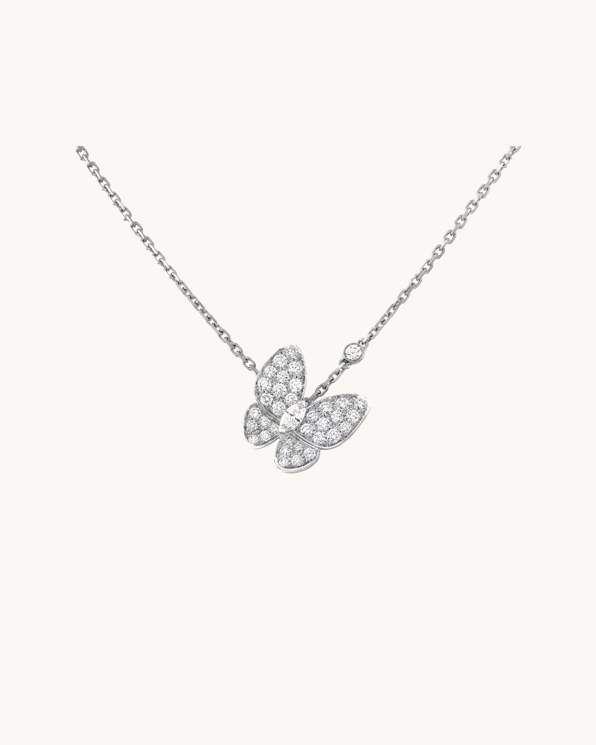 Mayceline Butterfly Duo Pendant — Diamond 18K White Gold — image 1