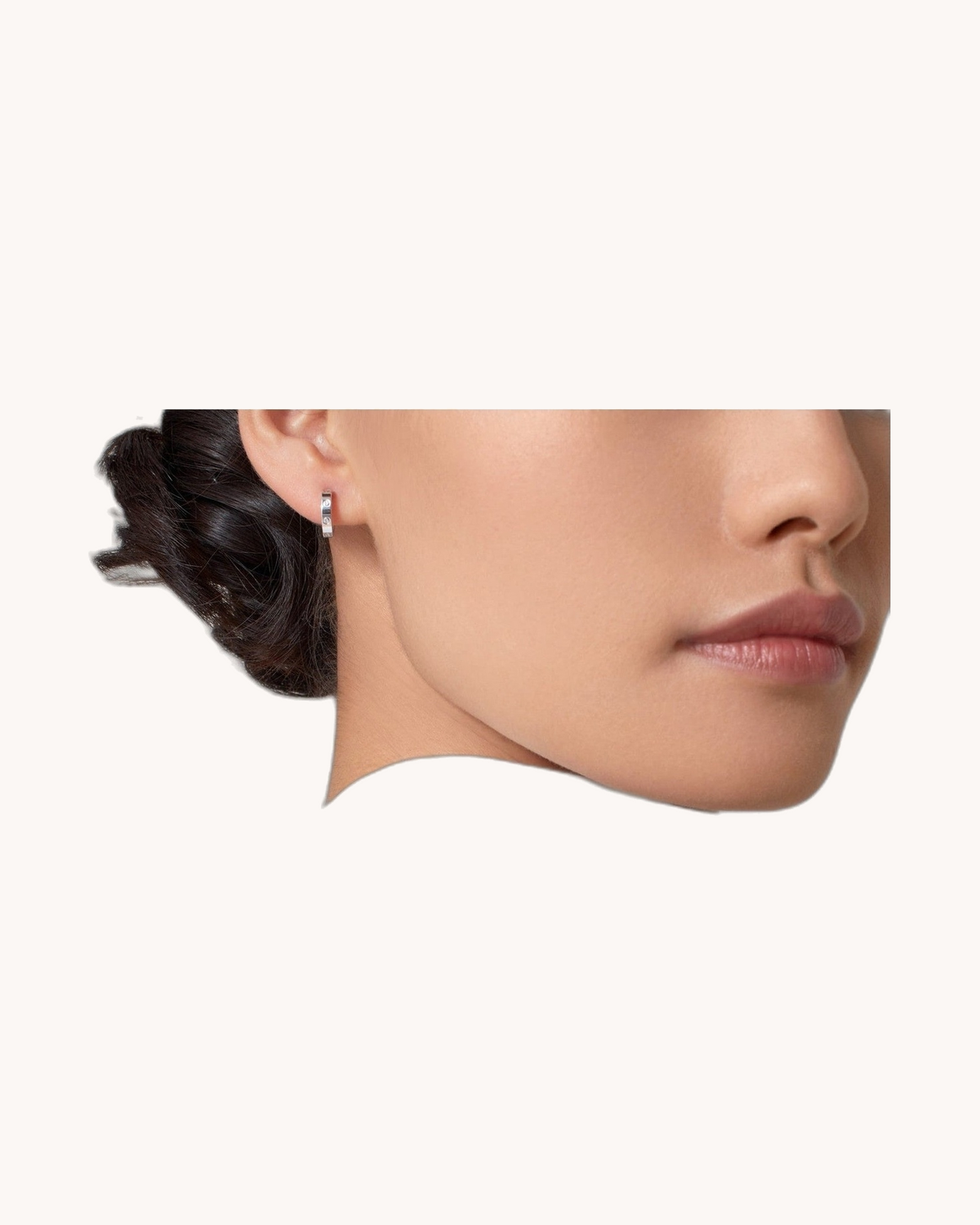 Mayceline Hoop Earrings – Small Model (White Gold)