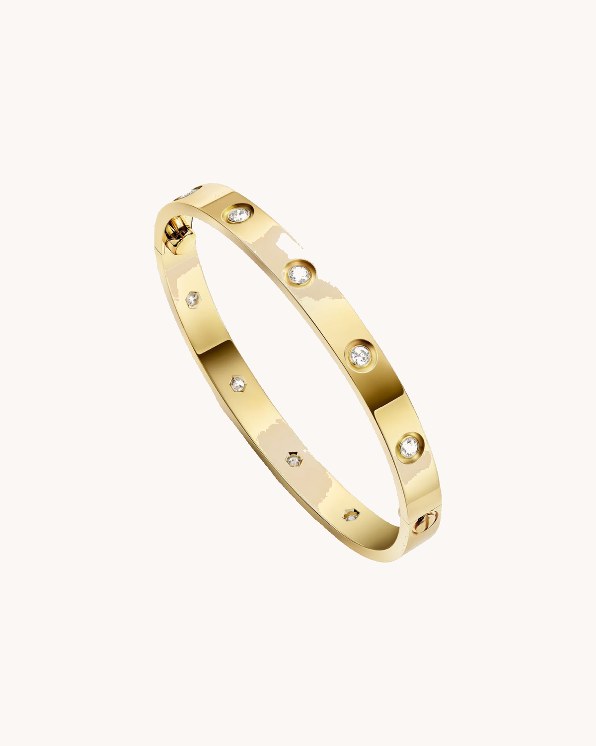 Mayceline Amour Bracelet, Classic Model, 10 Diamonds — Diamond 18K Yellow Gold
