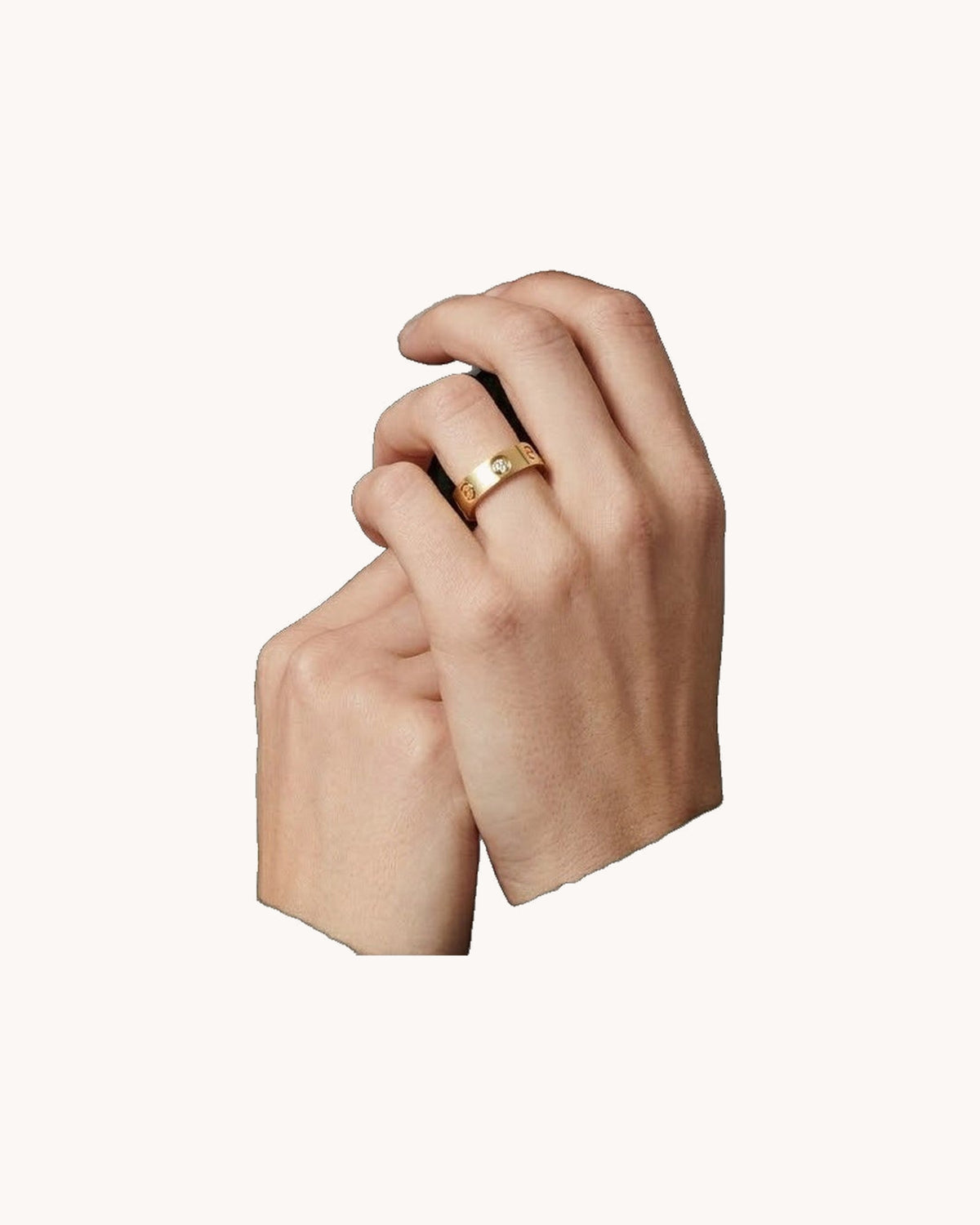 Mayceline 3 Diamonds Ring — Yellow Gold