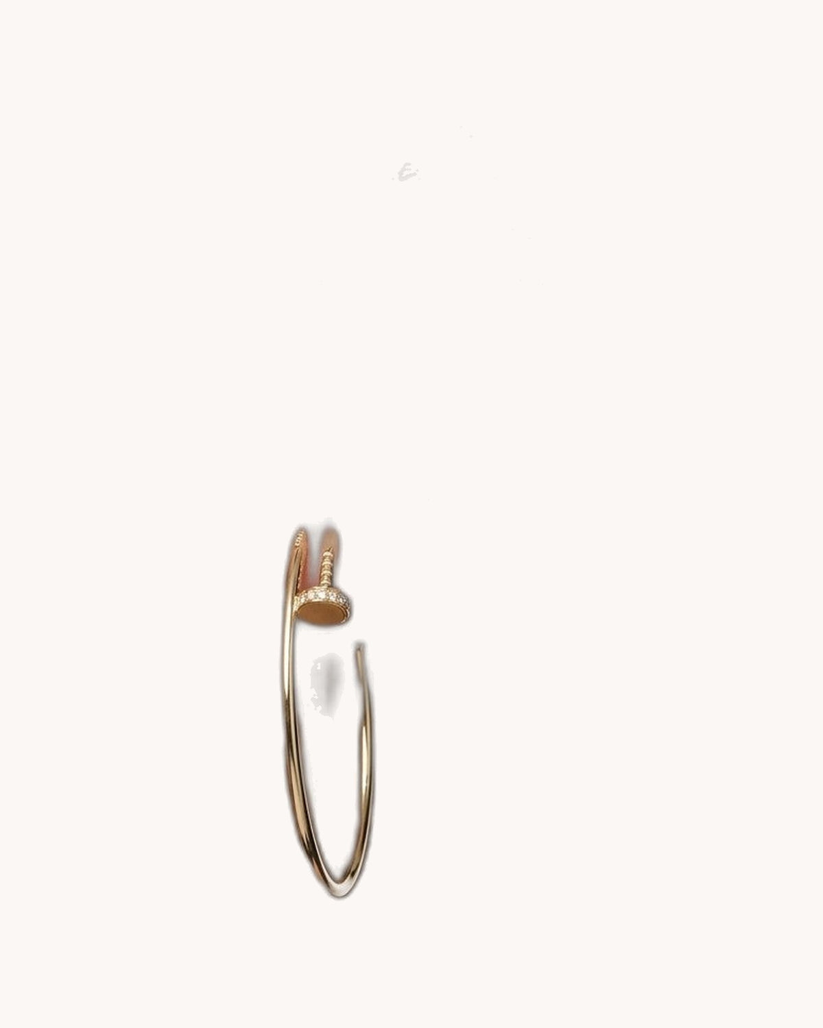 Mayceline Linéa Clou Hoop Earrings Diamonds – Large Model (Yellow Gold)