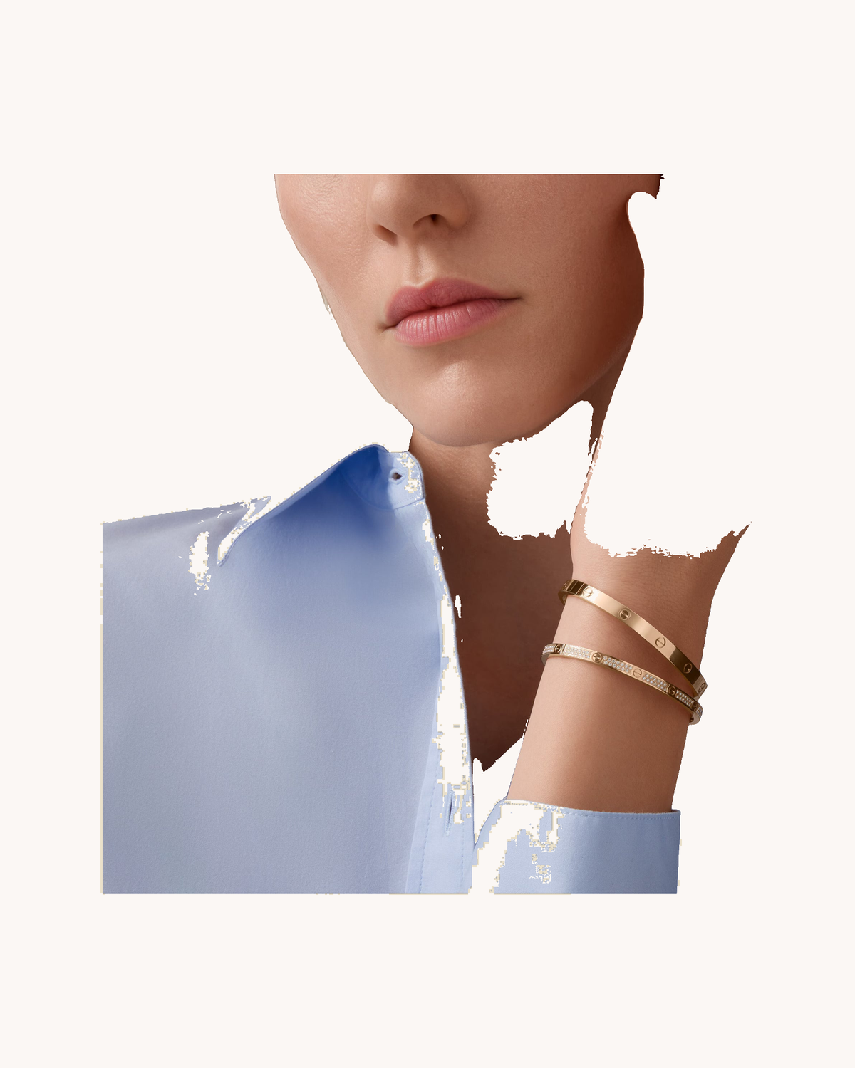 Mayceline Amour Bracelet - Small Pavé Model — Rose Gold