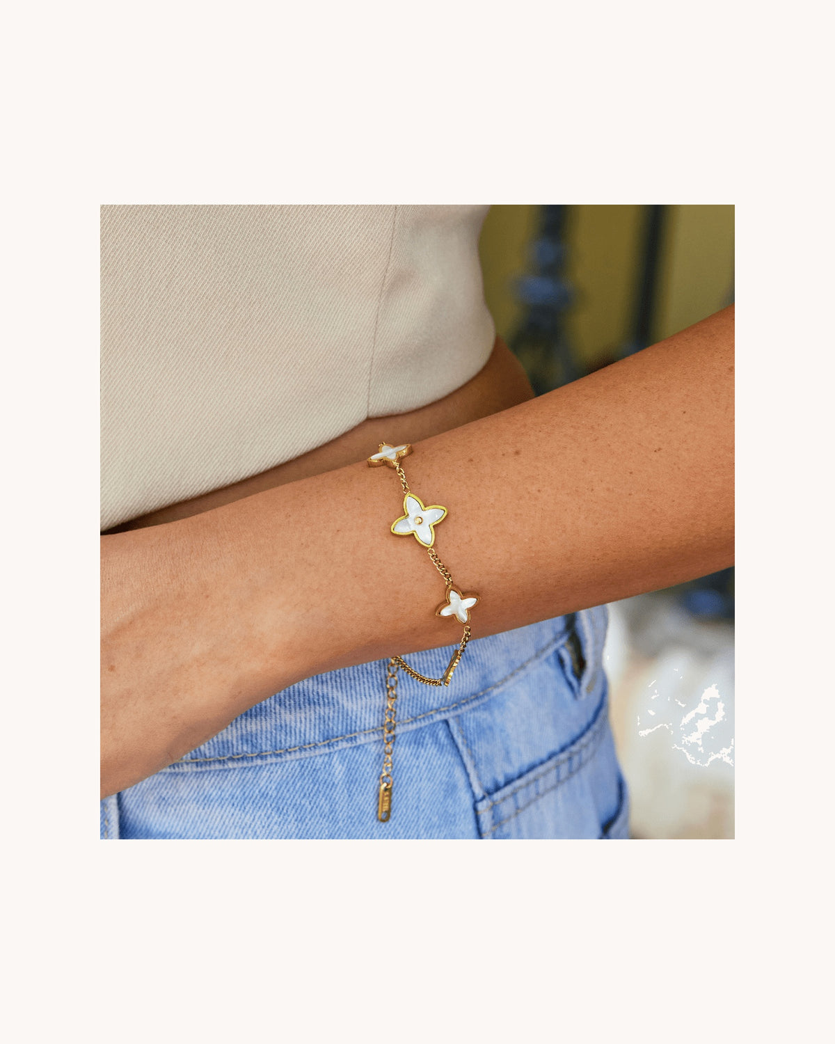 White Blossom | Petal Bracelet