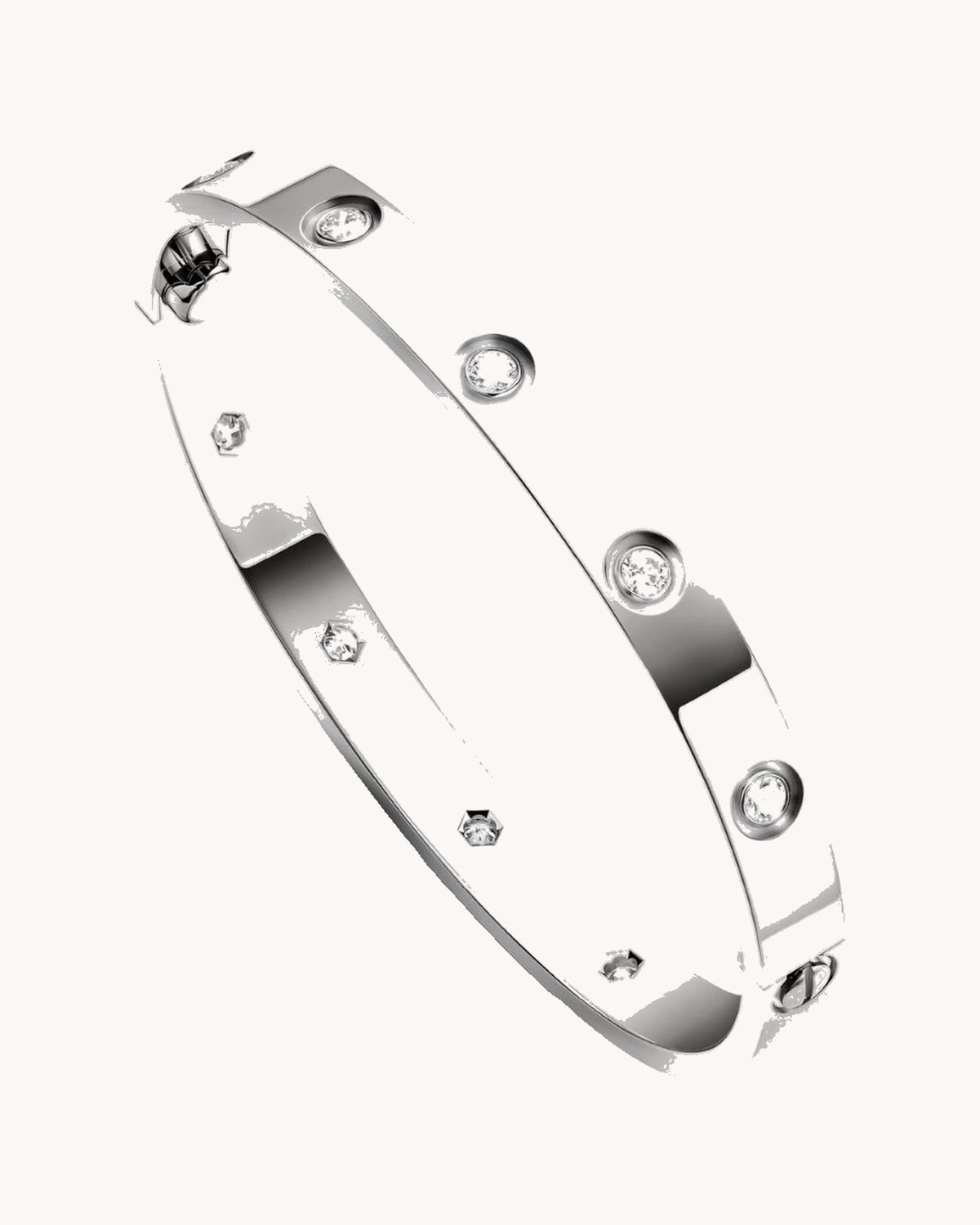 Mayceline Amour Bracelet, Classic Model, 10 Diamonds — Diamond 18K White Gold — image 2