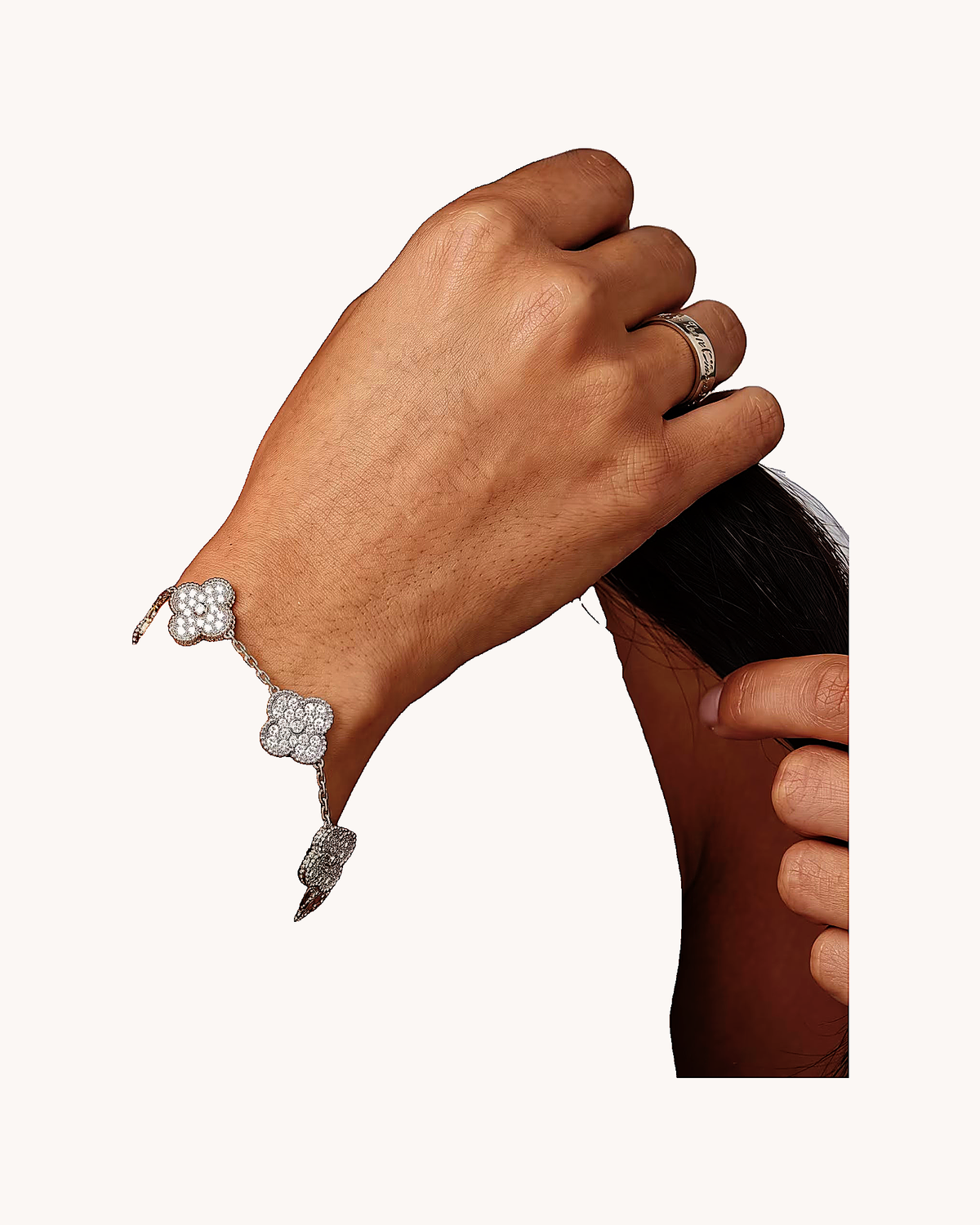 Mayceline Four Leaf Clover Bracelet — Diamond 18K White Gold