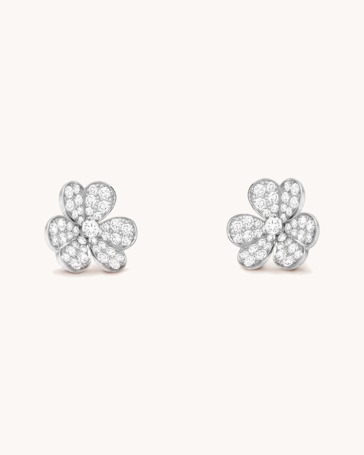 Mayceline Fleur de Lumière Earrings — Diamond 18K white gold