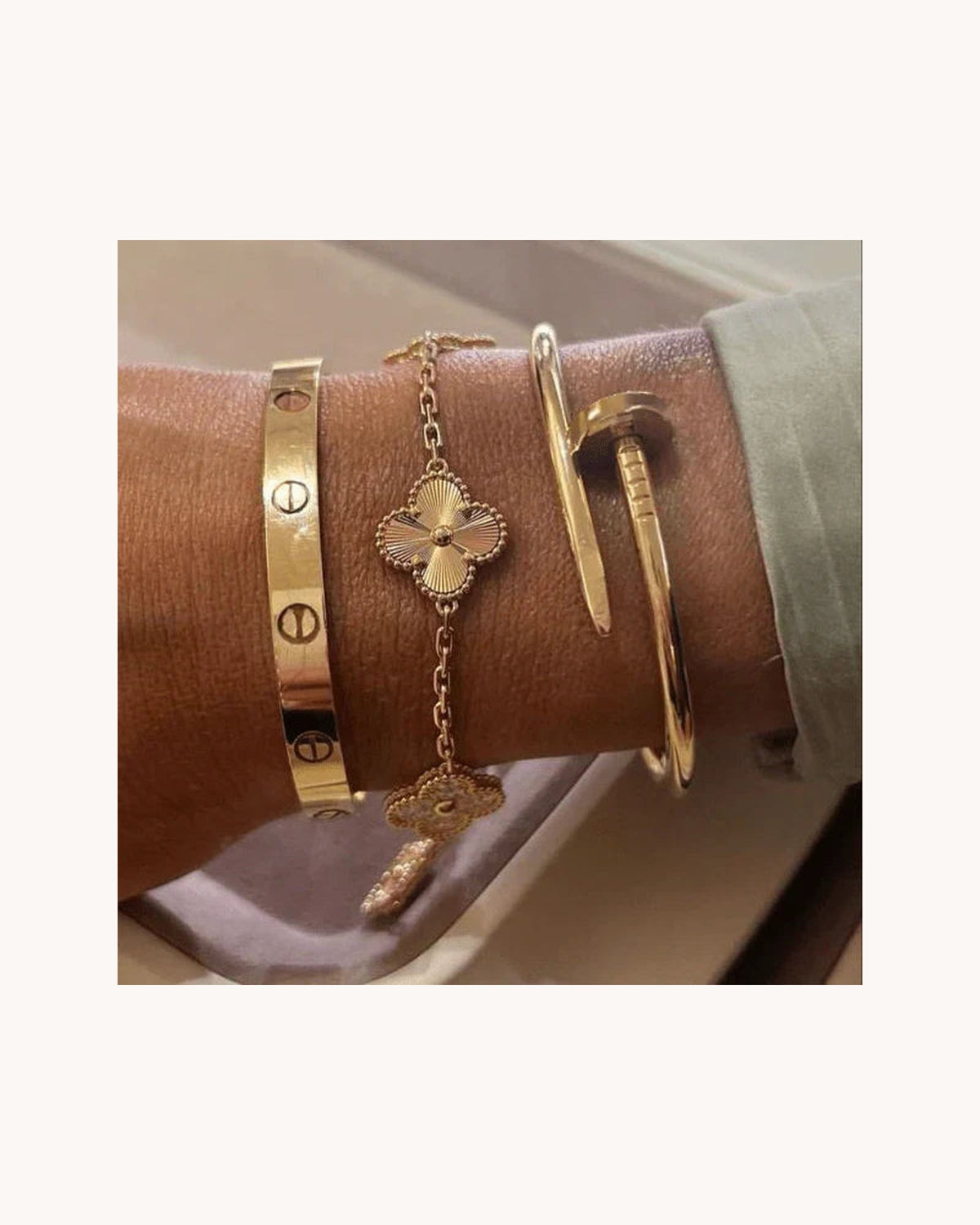 3-Piece Bracelet Set - Gold