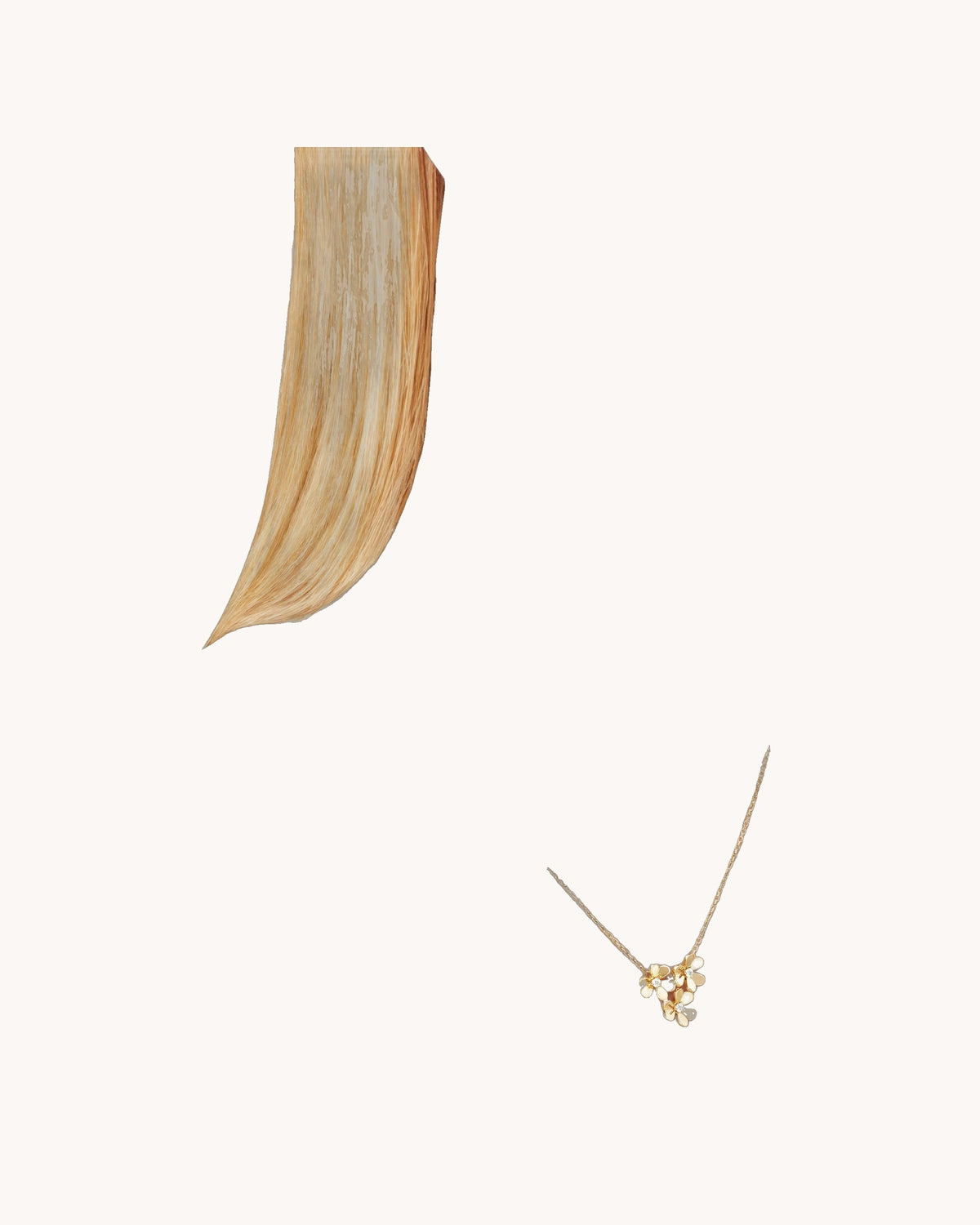 Mayceline Fleur de Lumière Necklace — 3 Flowers, Mini Model — 18K Yellow Gold — image 2