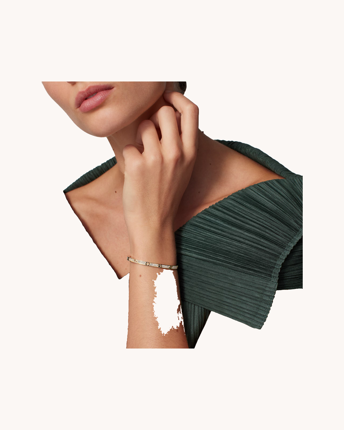 Mayceline Amour Bracelet, Small Model, Paved — Diamond 18K Yellow Gold