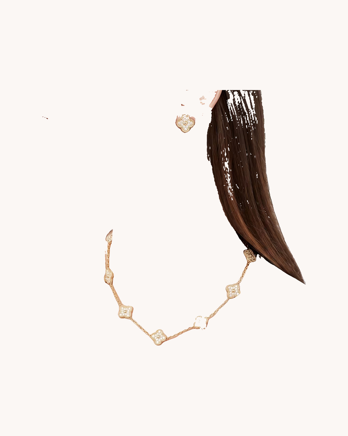 Mayceline Four Leaf Clover Bracelet — Diamond 18K Yellow Gold