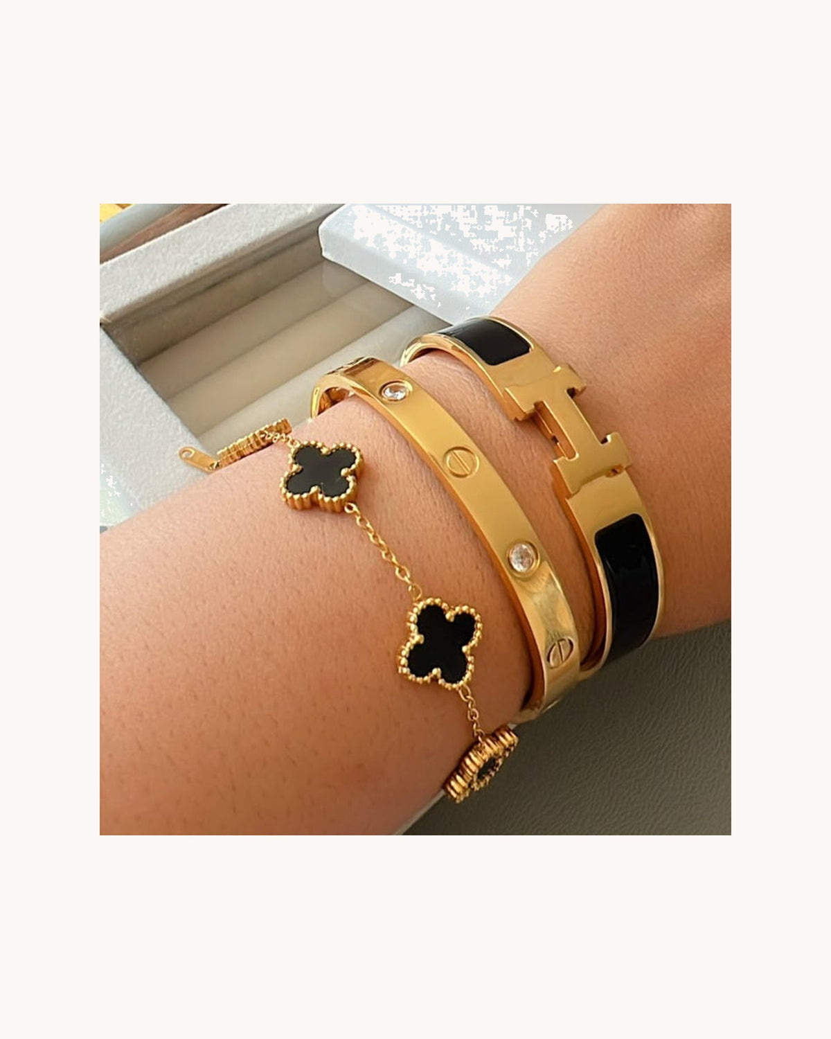 3-Piece Bracelet Set Black