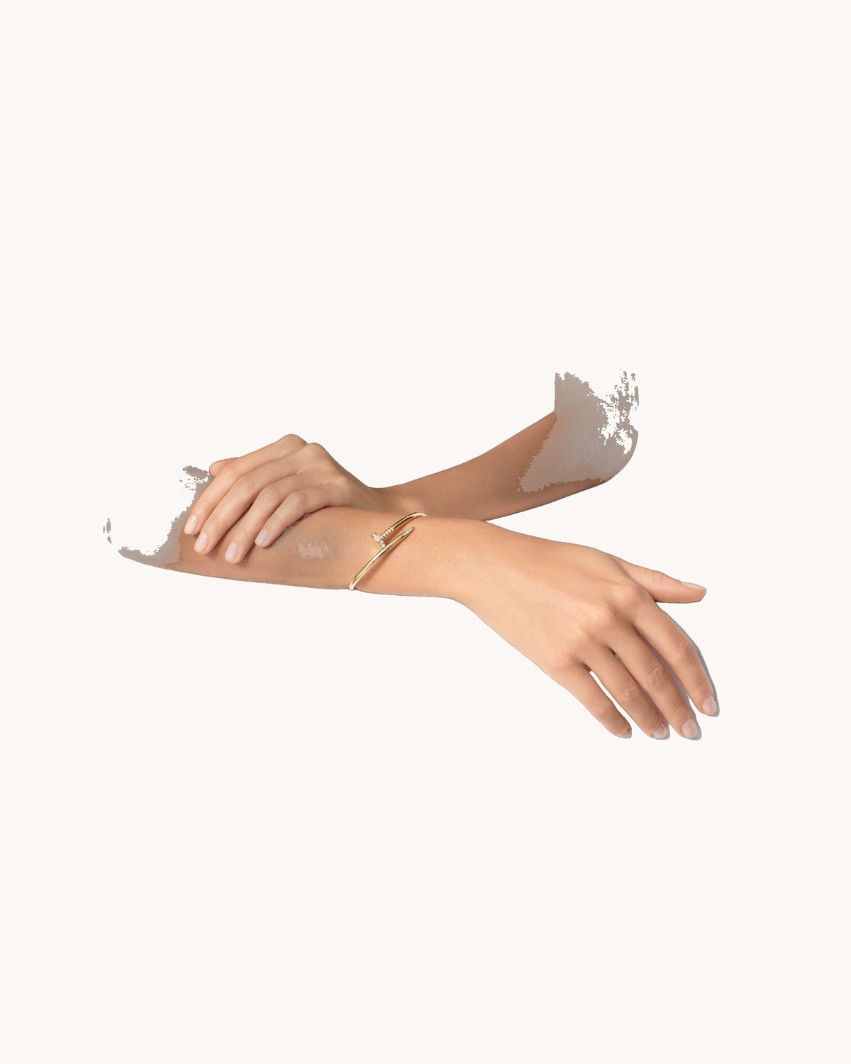 Mayceline Linéa Clou Bracelet, Classic Model, Diamonds — Diamond 18K Yellow Gold — image 2
