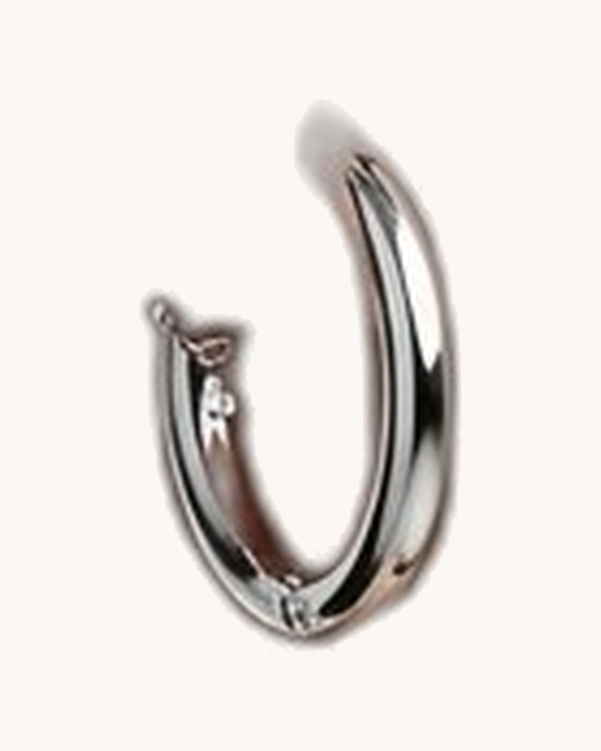 Mayceline Linéa Clou Hoop Earrings – Small Model (White Gold)