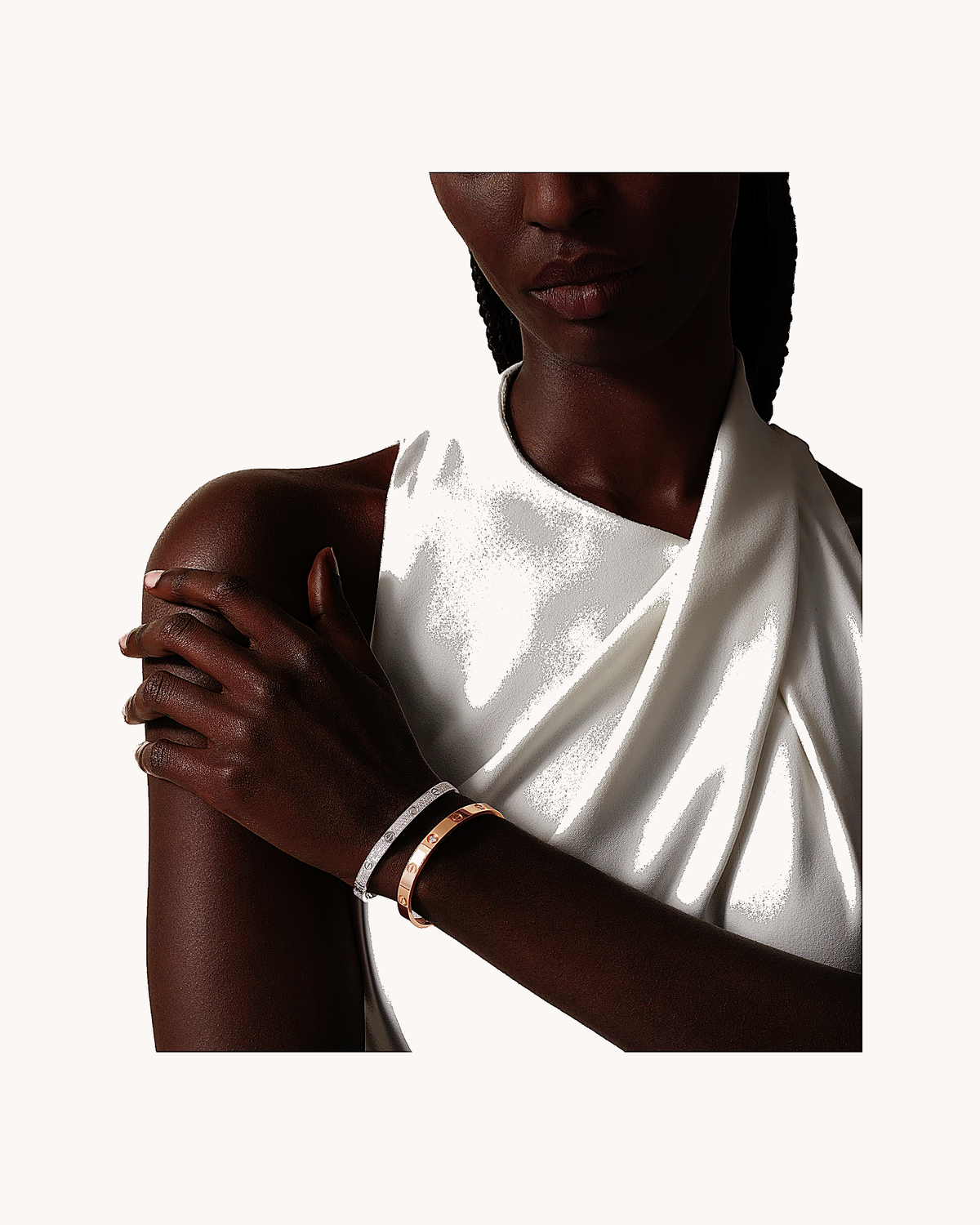 Mayceline Amour Bracelet, Medium Model, Paved — Diamond 18K White Gold