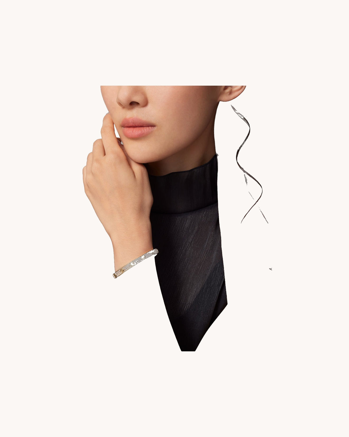 Mayceline Amour Bracelet, Classic Model, Paved — Diamond 18K Yellow Gold — image 2