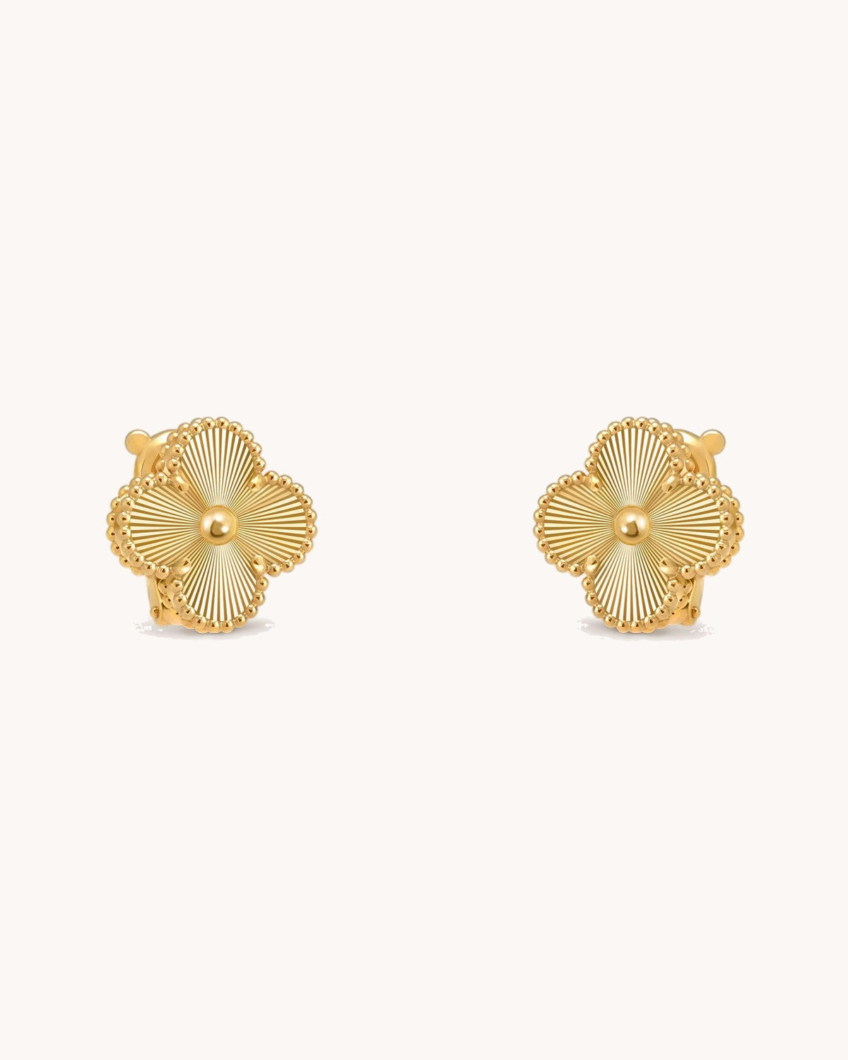 Mayceline Four Leaf Clover Earrings — 18K yellow gold