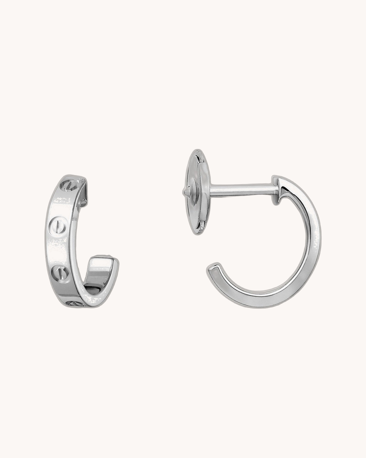 Mayceline Hoop Earrings – Small Model (White Gold)