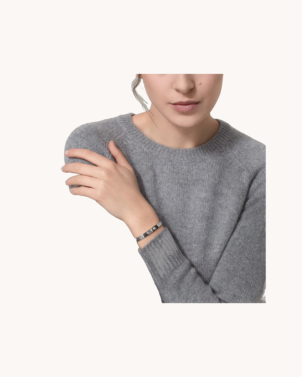 Mayceline Amour Bracelet, Classic Model, 10 Diamonds — Diamond 18K White Gold — image 3