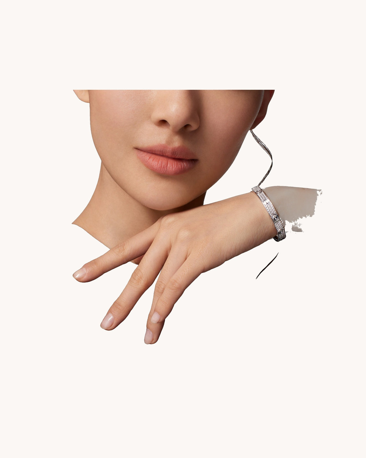 Mayceline Amour Bracelet, Classic Model, Paved — Diamond 18K White Gold — image 3