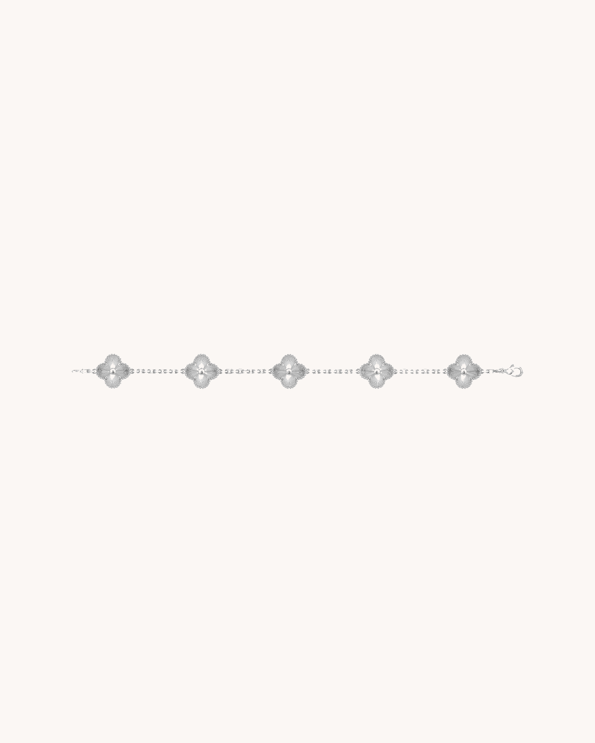 Mayceline Four Leaf Clover Bracelet — 18K White Gold