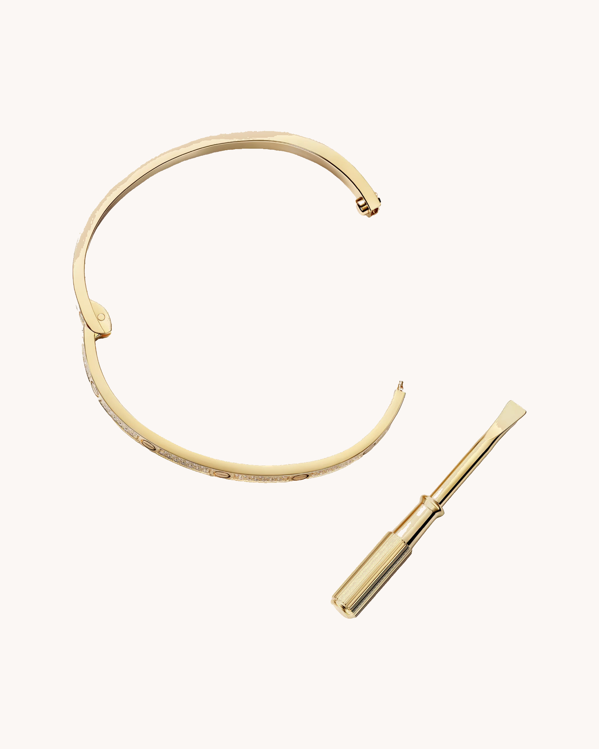 Mayceline Amour Bracelet, Small Model, Paved — Diamond 18K Yellow Gold